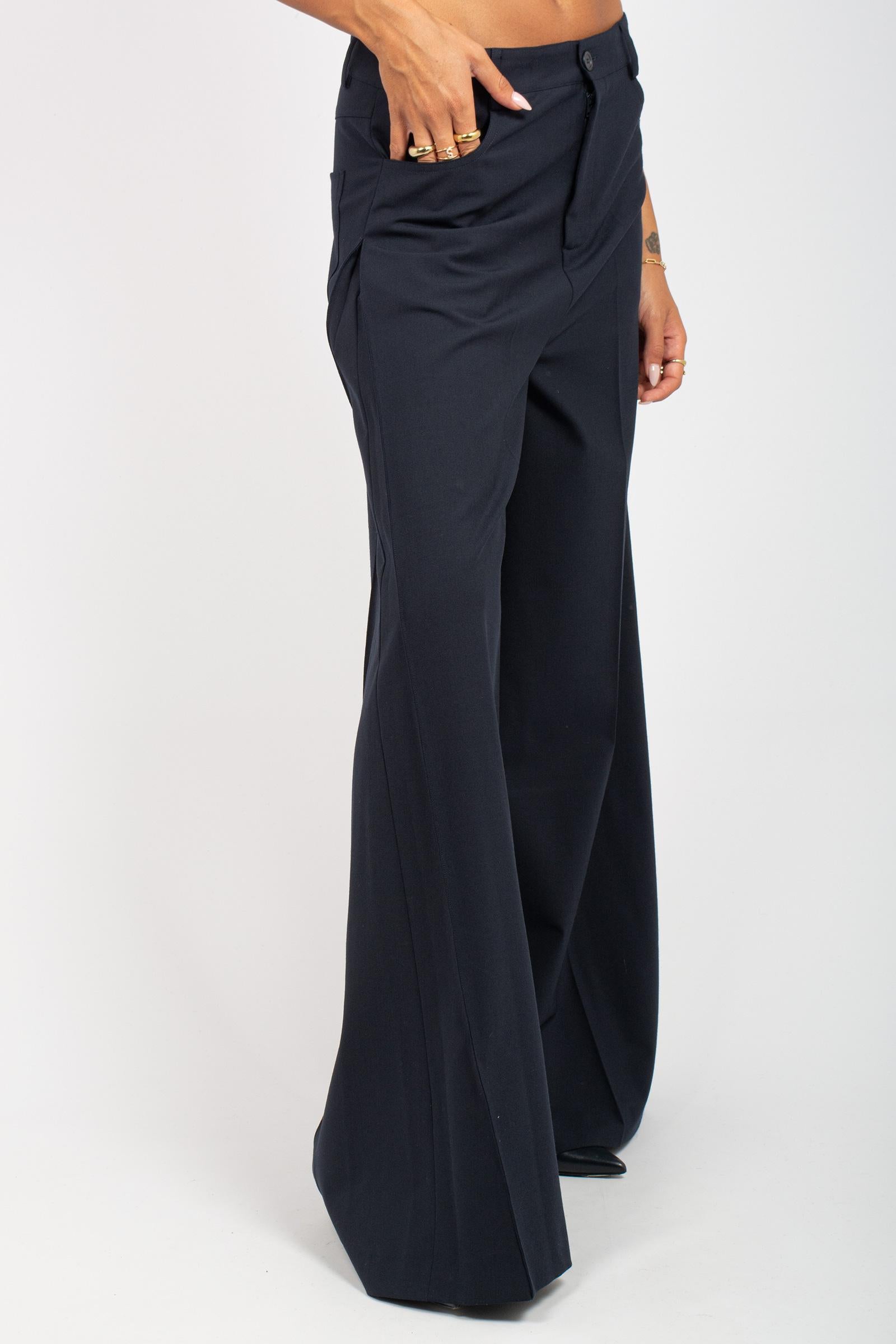 pantalone ampio in misto lana 'daria' Y5WI27 K92 SEMICOUTURE 