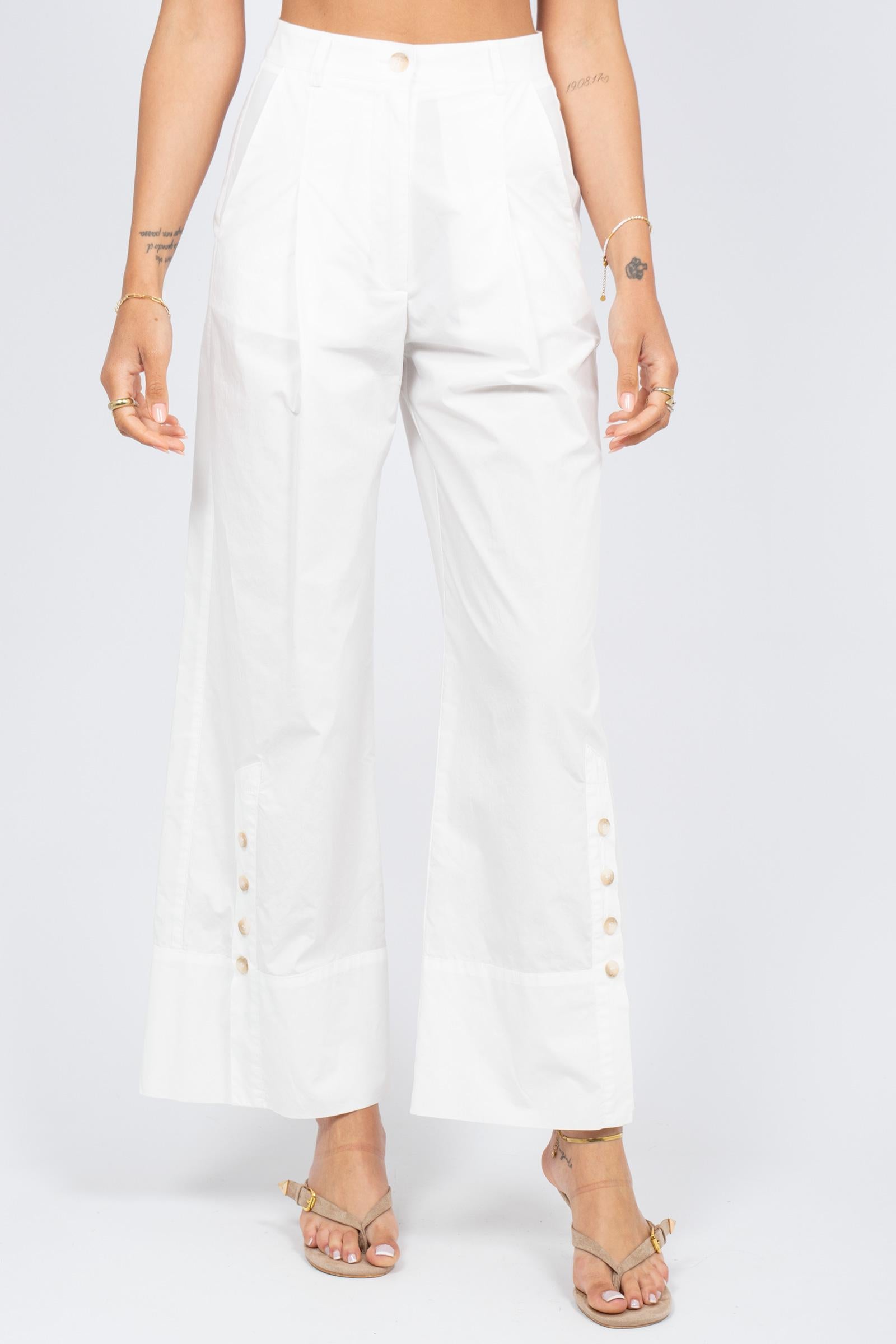 pantalone ampio in cotone VELUR307 1356 HANAMI D'OR 