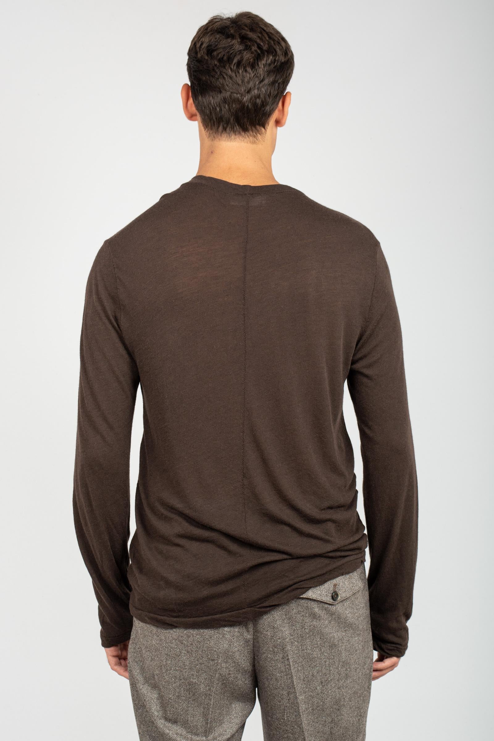 t-shirt manica lunga in misto lana AI25AFU70 24 ATOMO FACTORY 