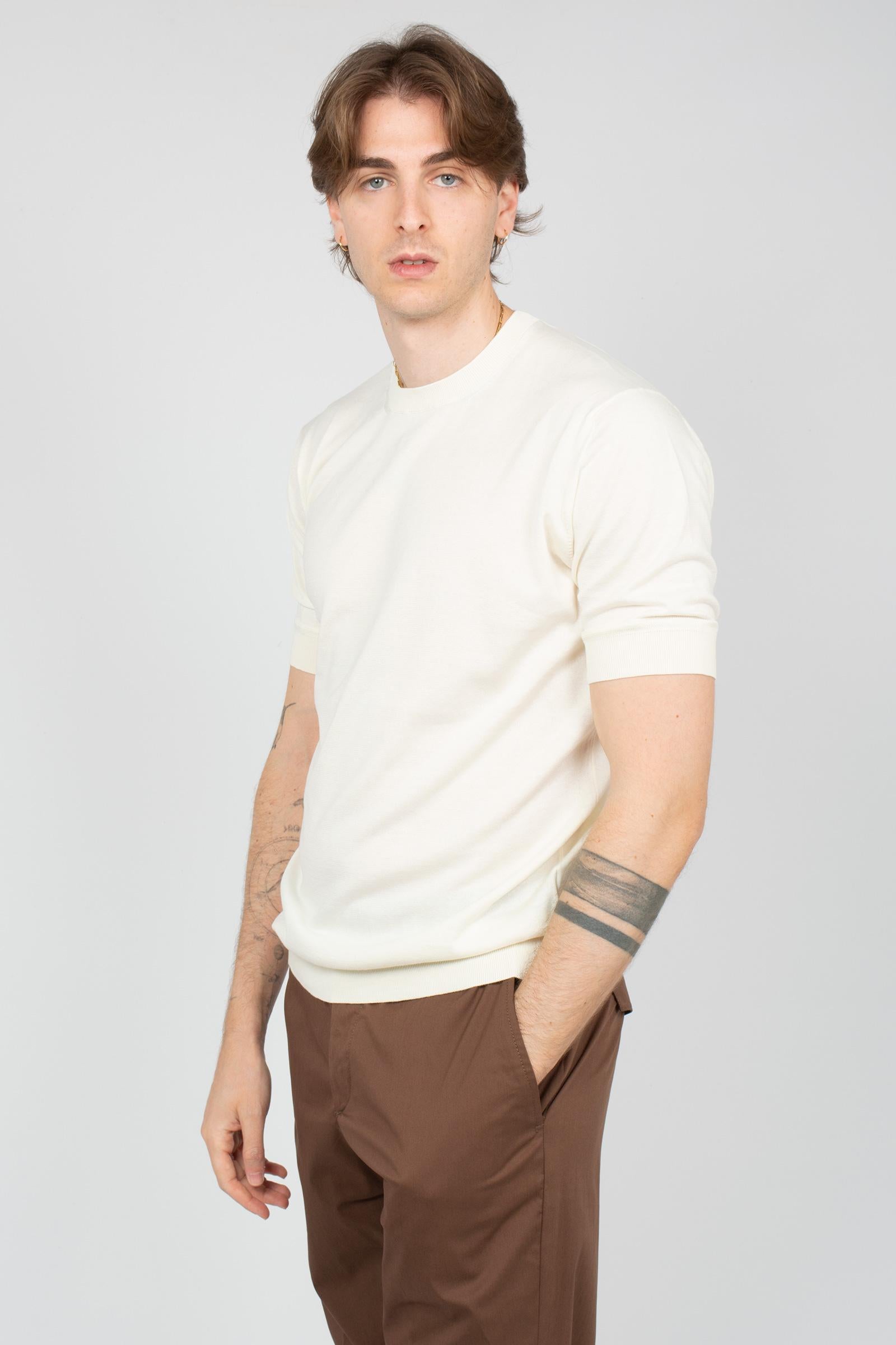 t-shirt in filo di cotone TL4SGM100NTS 60MGU0015 PT TORINO 