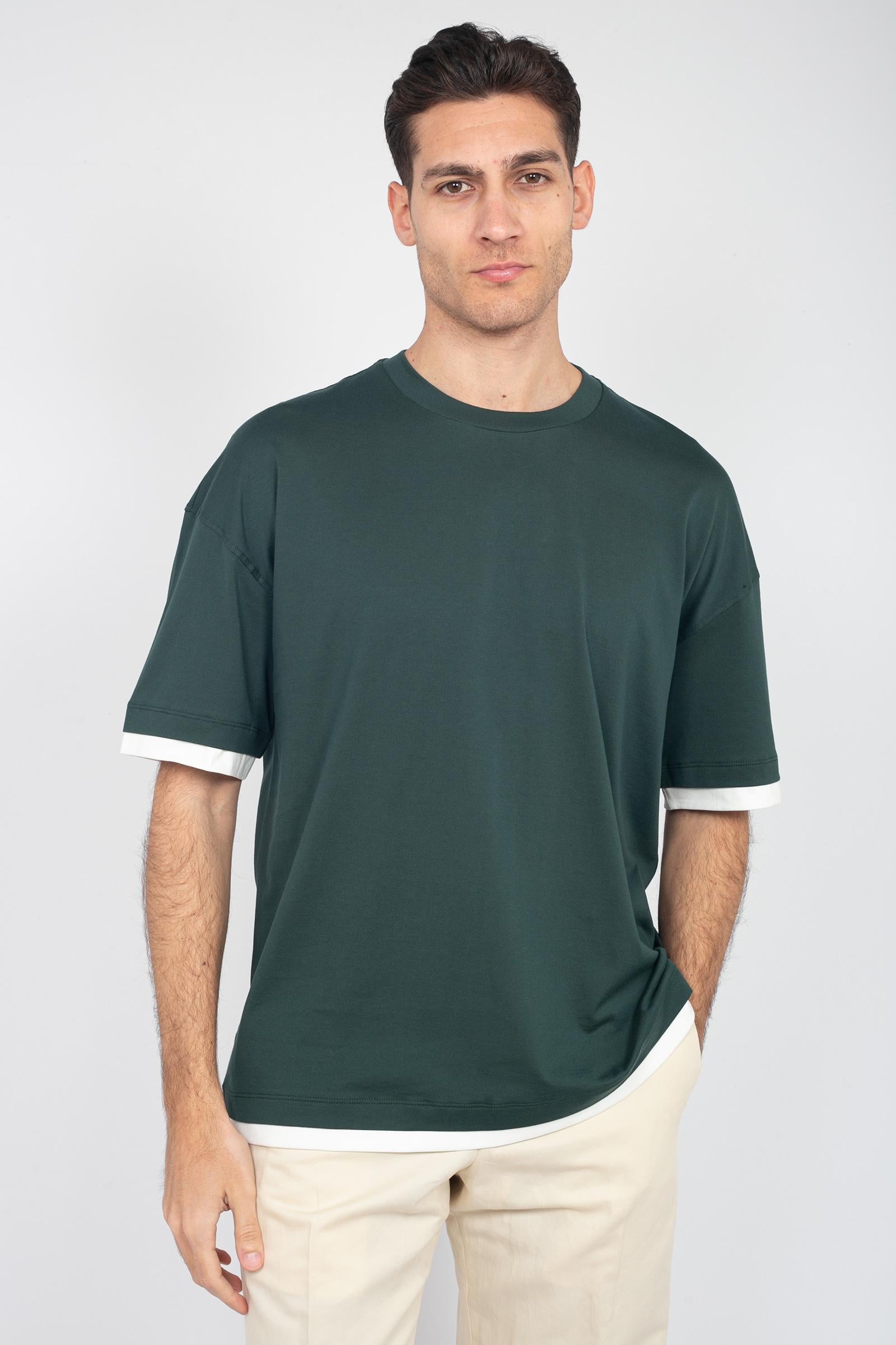 girocollo comfy fit con bordi a contrasto RB52121 26 ROBERTO COLLINA 