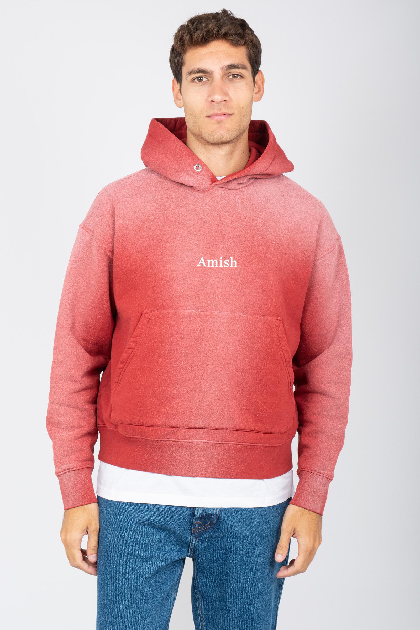 felpa micro logo in cotone AMU051CN303087 C0511 AMISH 