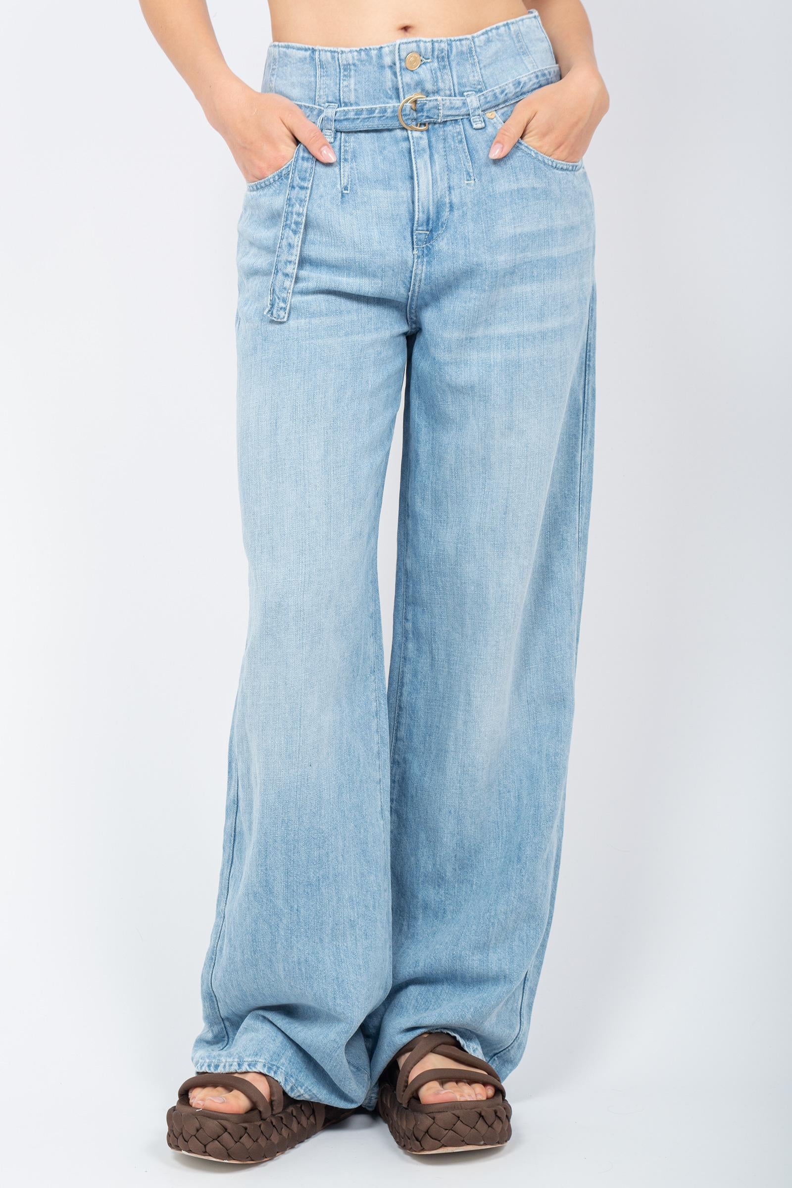 denim wide leg con cintura 7U021U03 KNS 7 FOR ALL MANKIND 