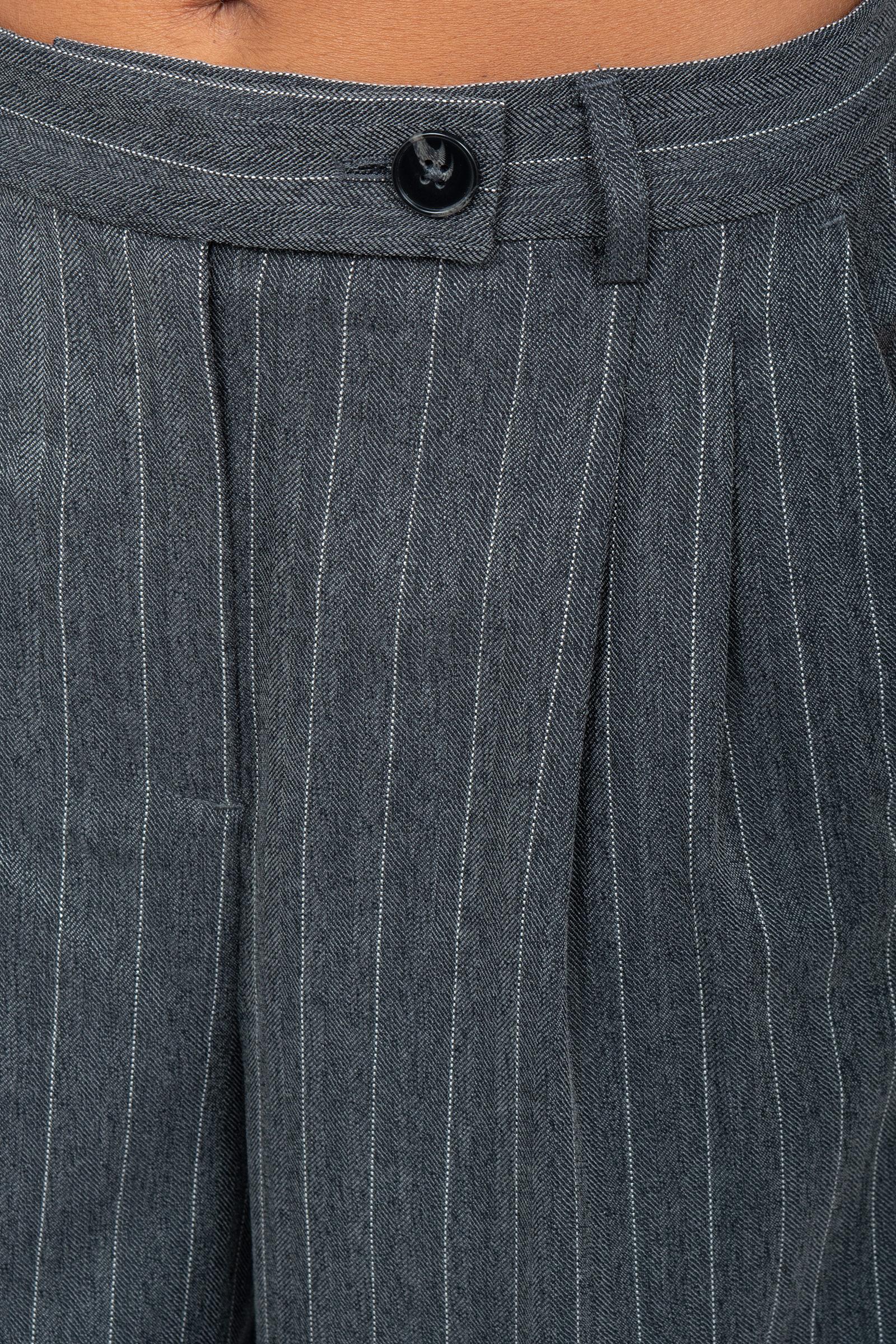 pantalone gessato in misto viscosa P612R008387N 001 DIANA GALLESI 