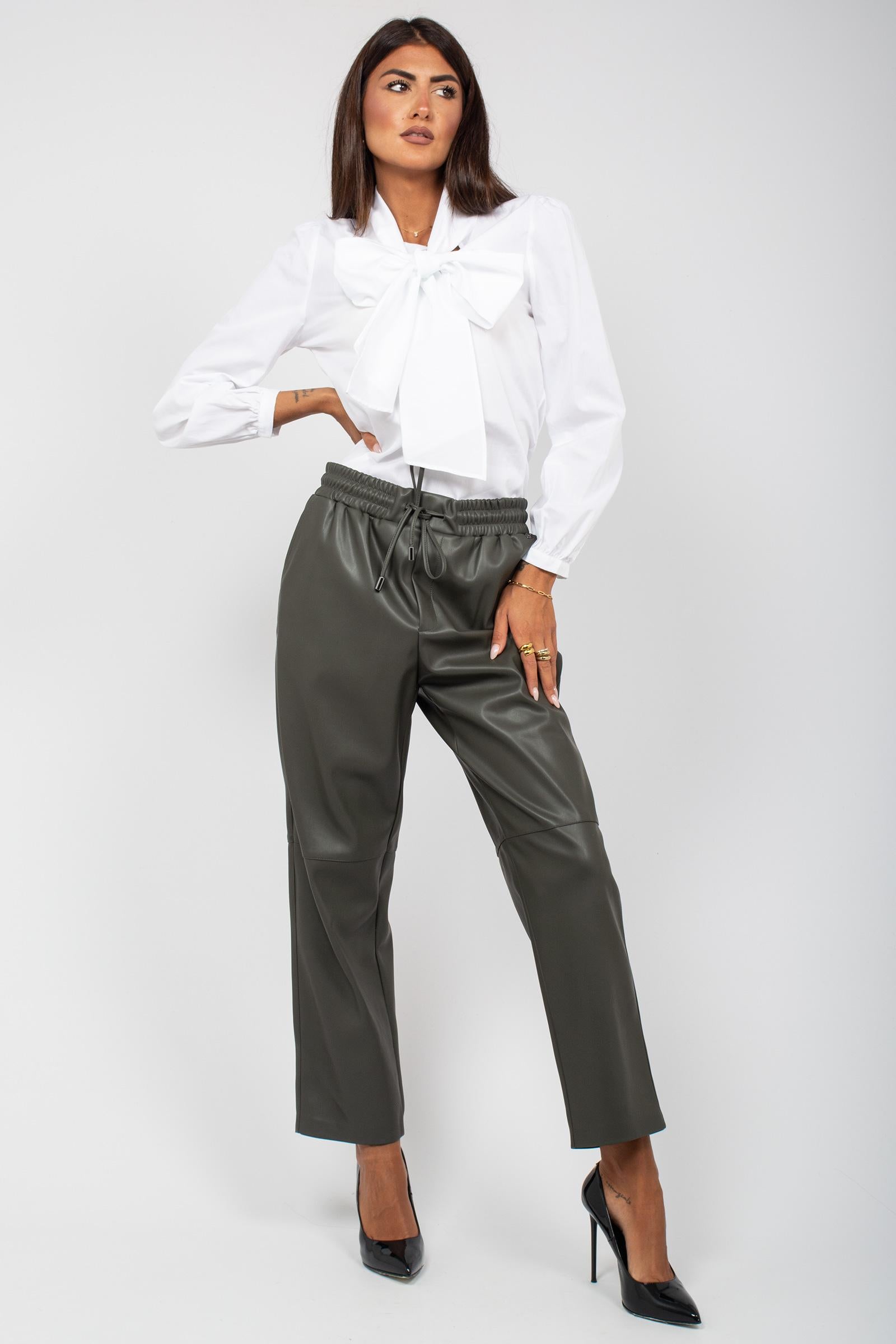 blusa con fiocco in cotone 2436R102999N 01 DIANA GALLESI 