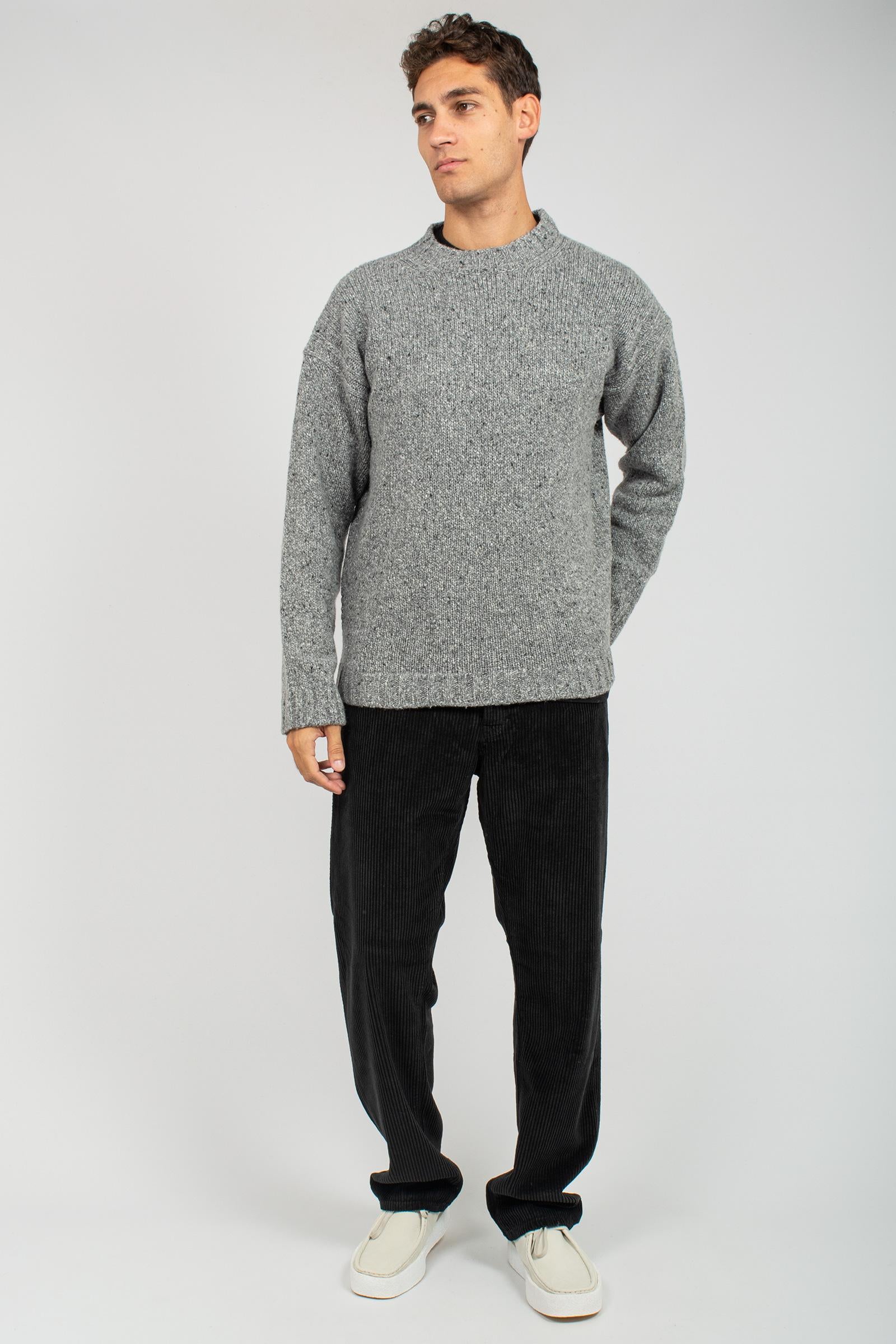 girocollo in lana melange B9F0028 ALLUMINIO AMARANTO 