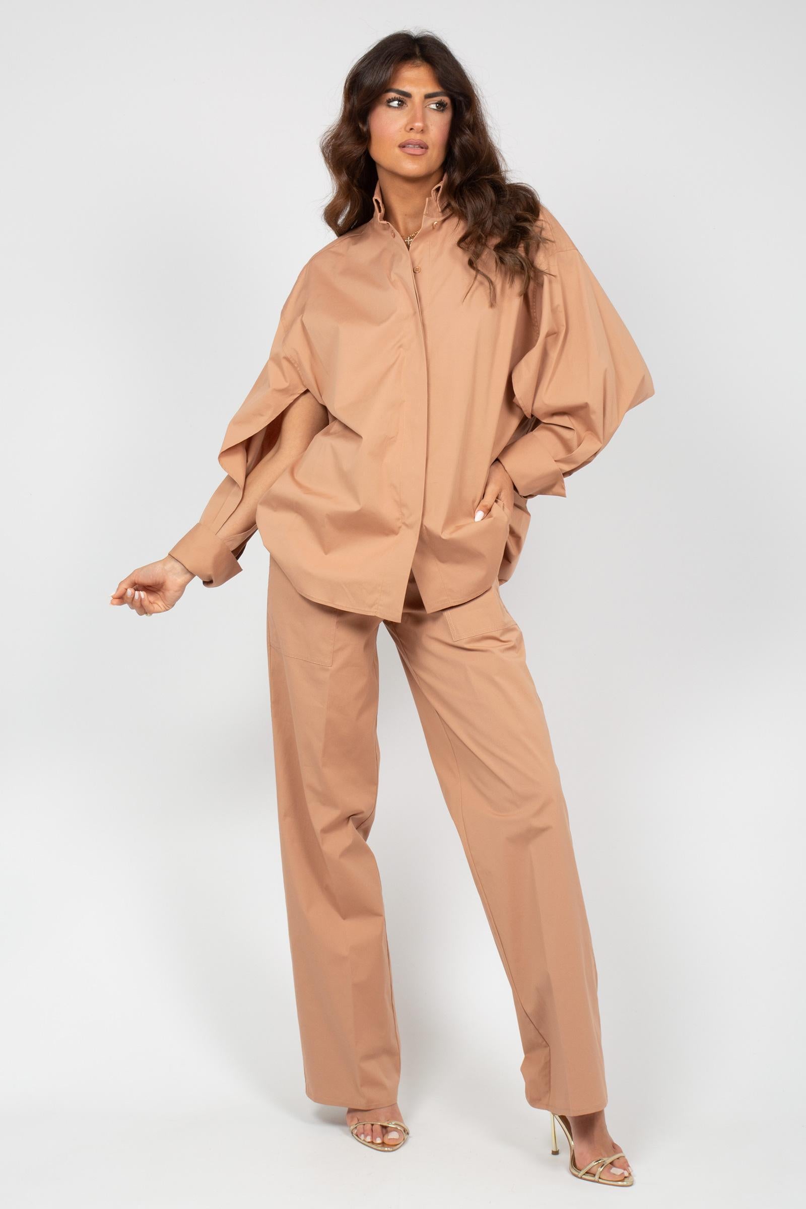 pantalone in cotone 'rita' Y6SK42 E34 SEMICOUTURE 