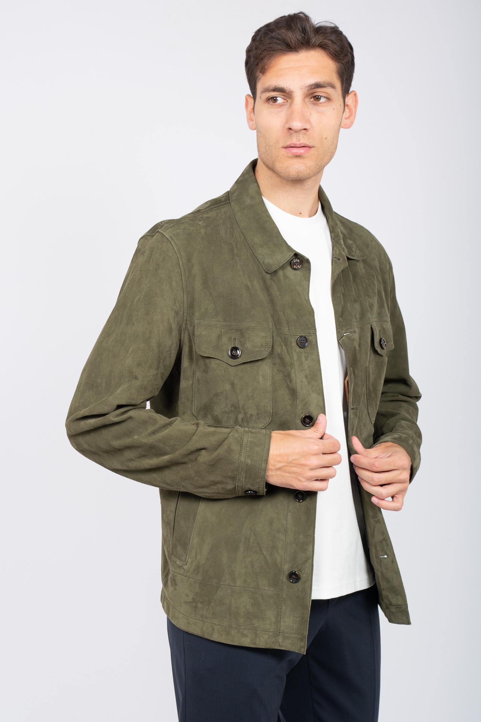 giacca in suede 30001526SUEDE MILITARY HCR 