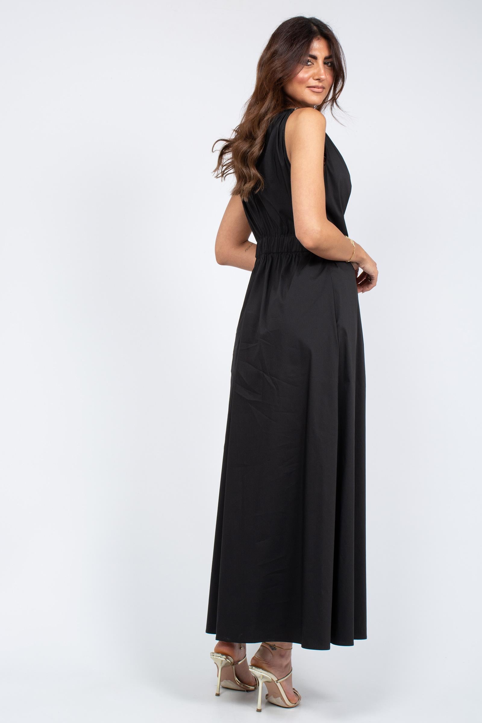 abito in misto cotone con cintura SS260294026 76 PUROTATTO 