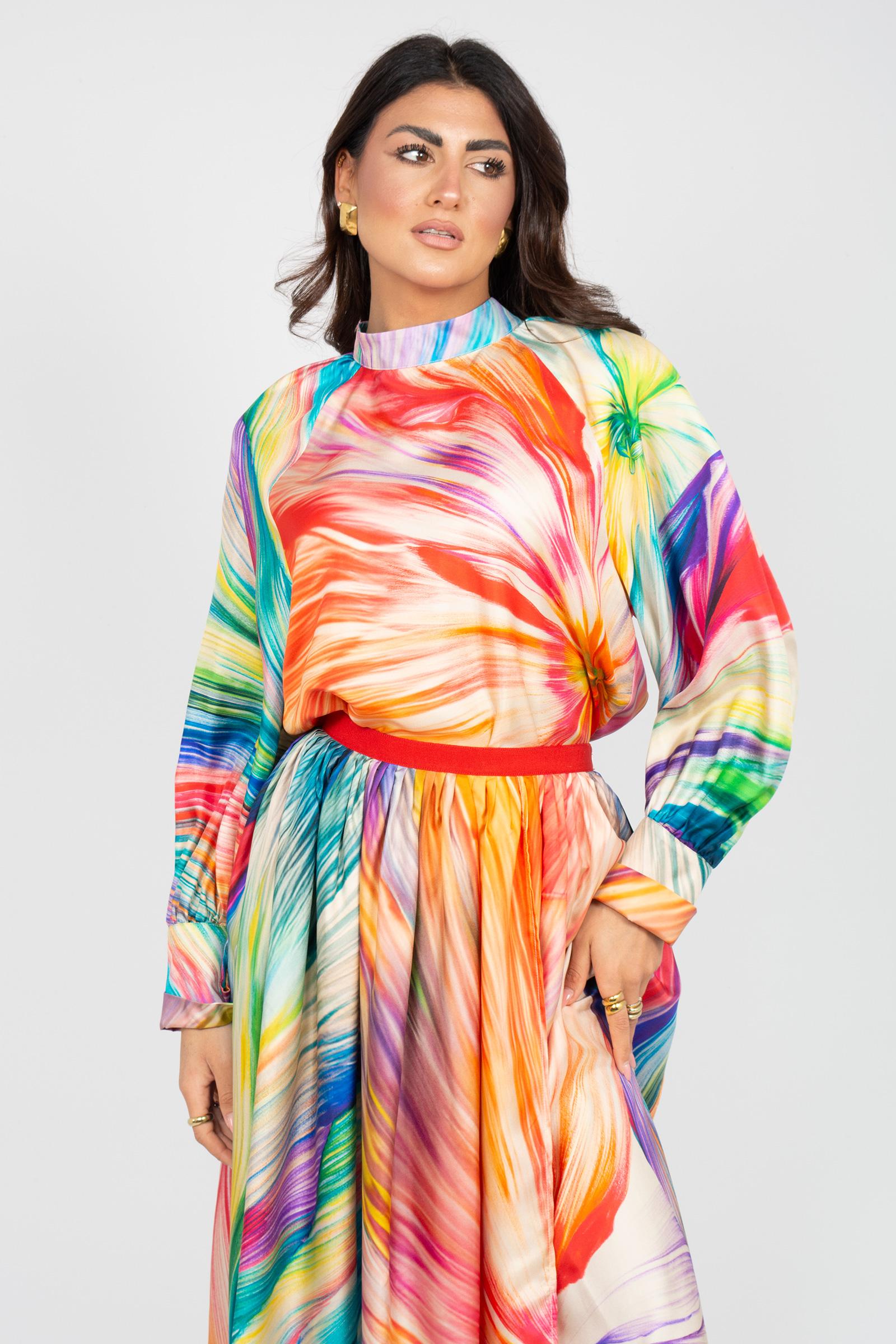 blusa in seta stampata 26SMCC35226SSE230 33303 MAISON COGO 