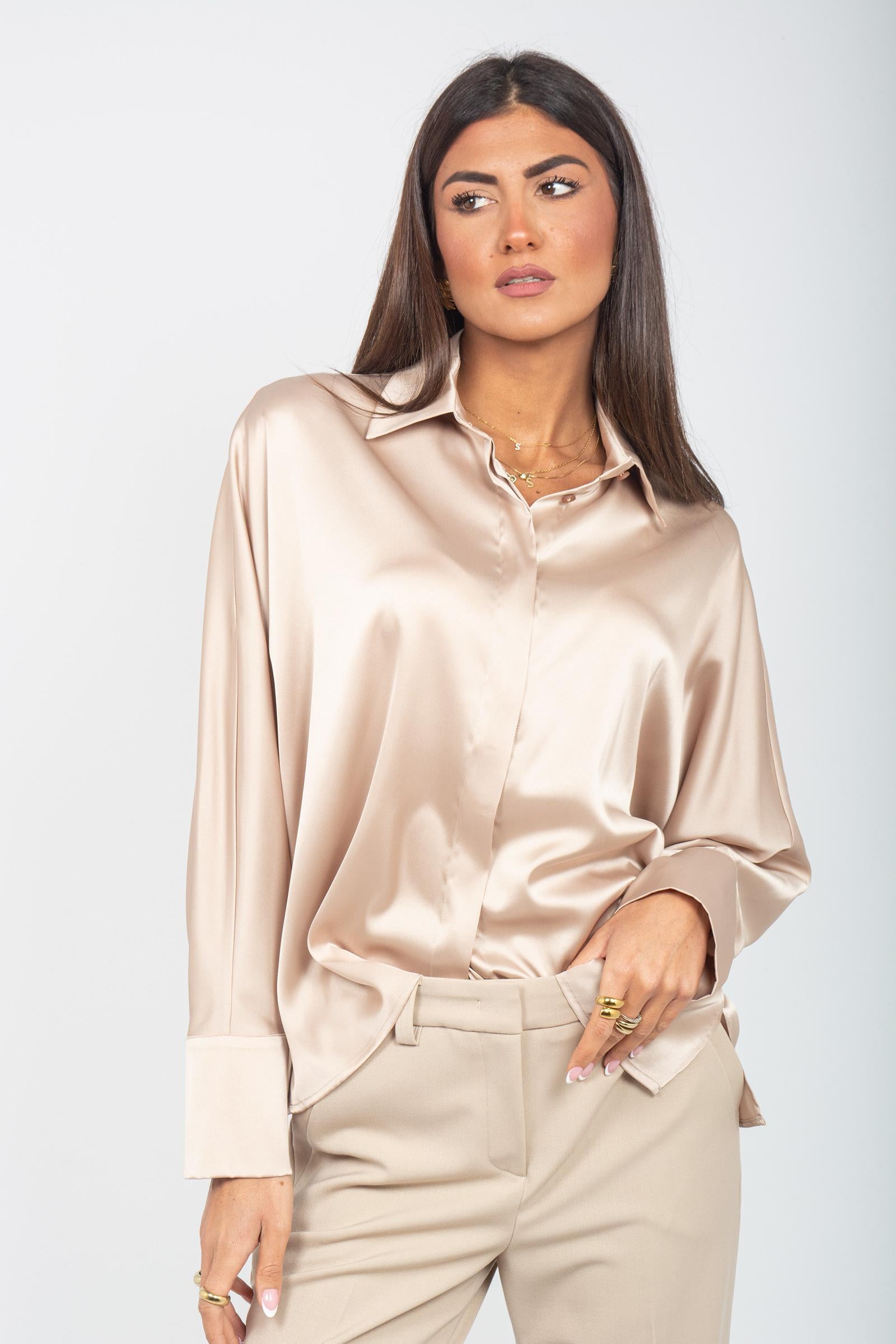camicia oversize in raso fluido 61710 12 D.EXTERIOR 