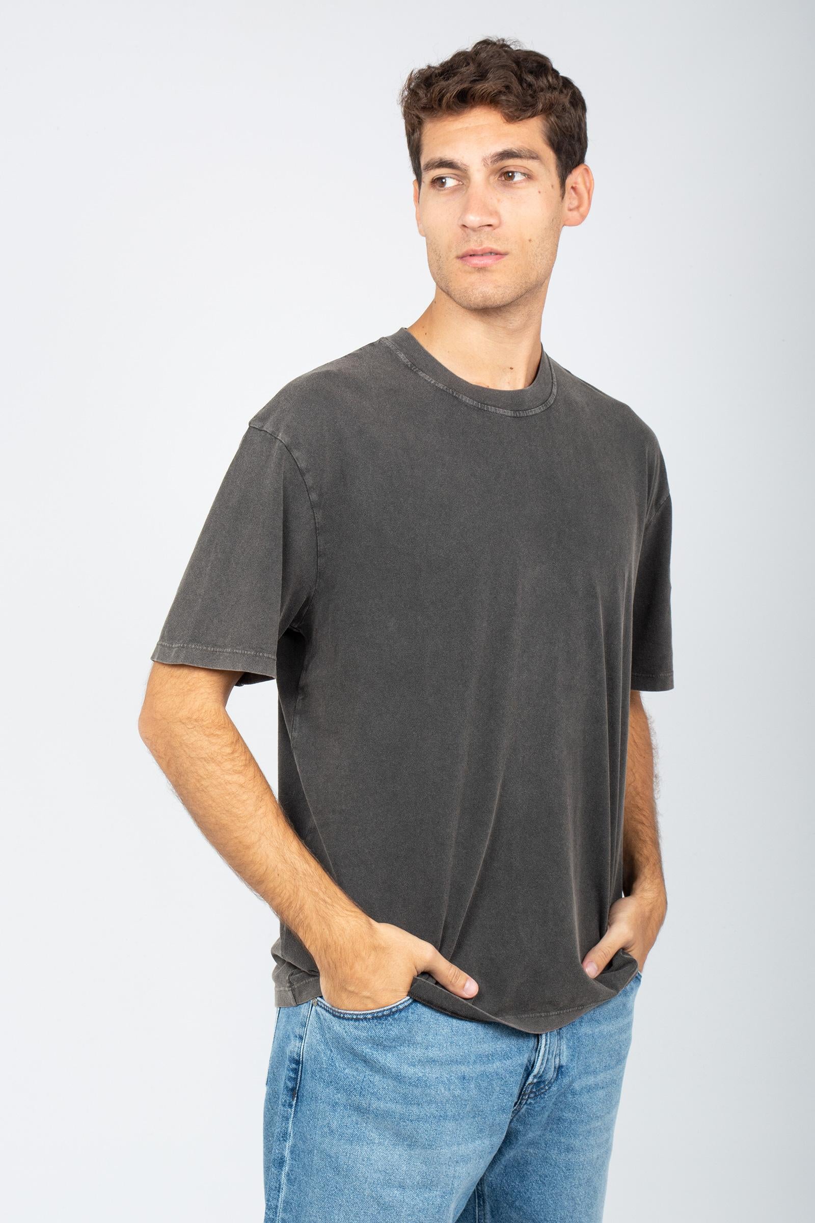 t-shirt in cotone micro logo AMU146CN21XXXX C0073 AMISH 