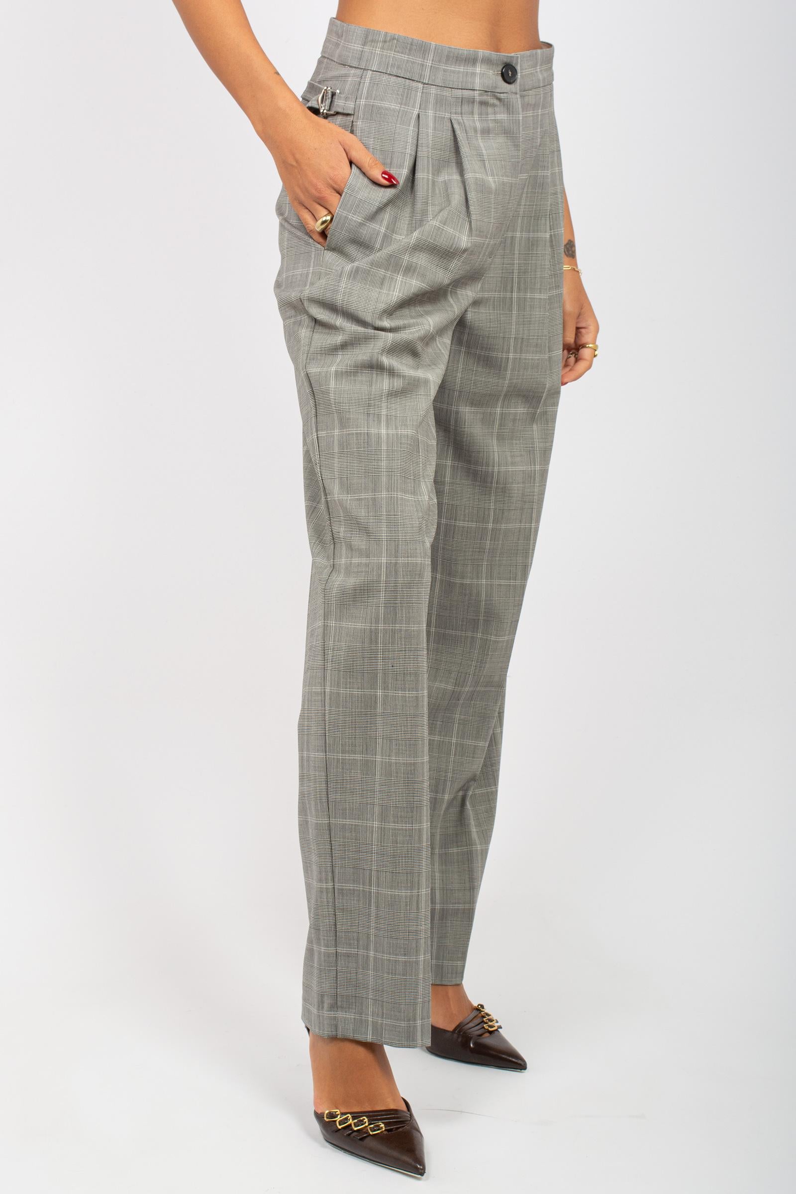 pantalone in principe di galles M1F0058 PANNA SOLOTRE 