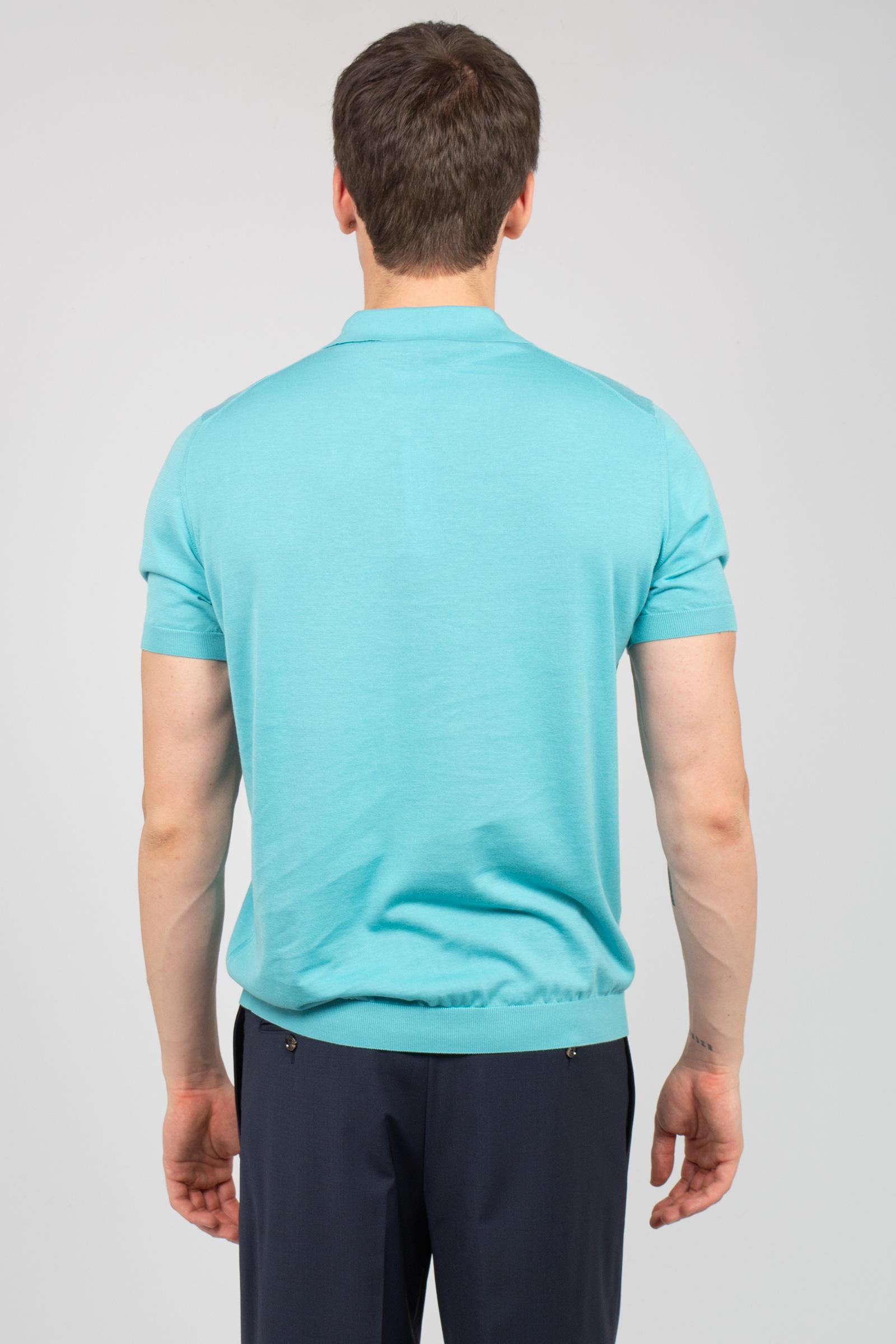 polo scollo v in cotone D0GN146 717 DRUMOHR 