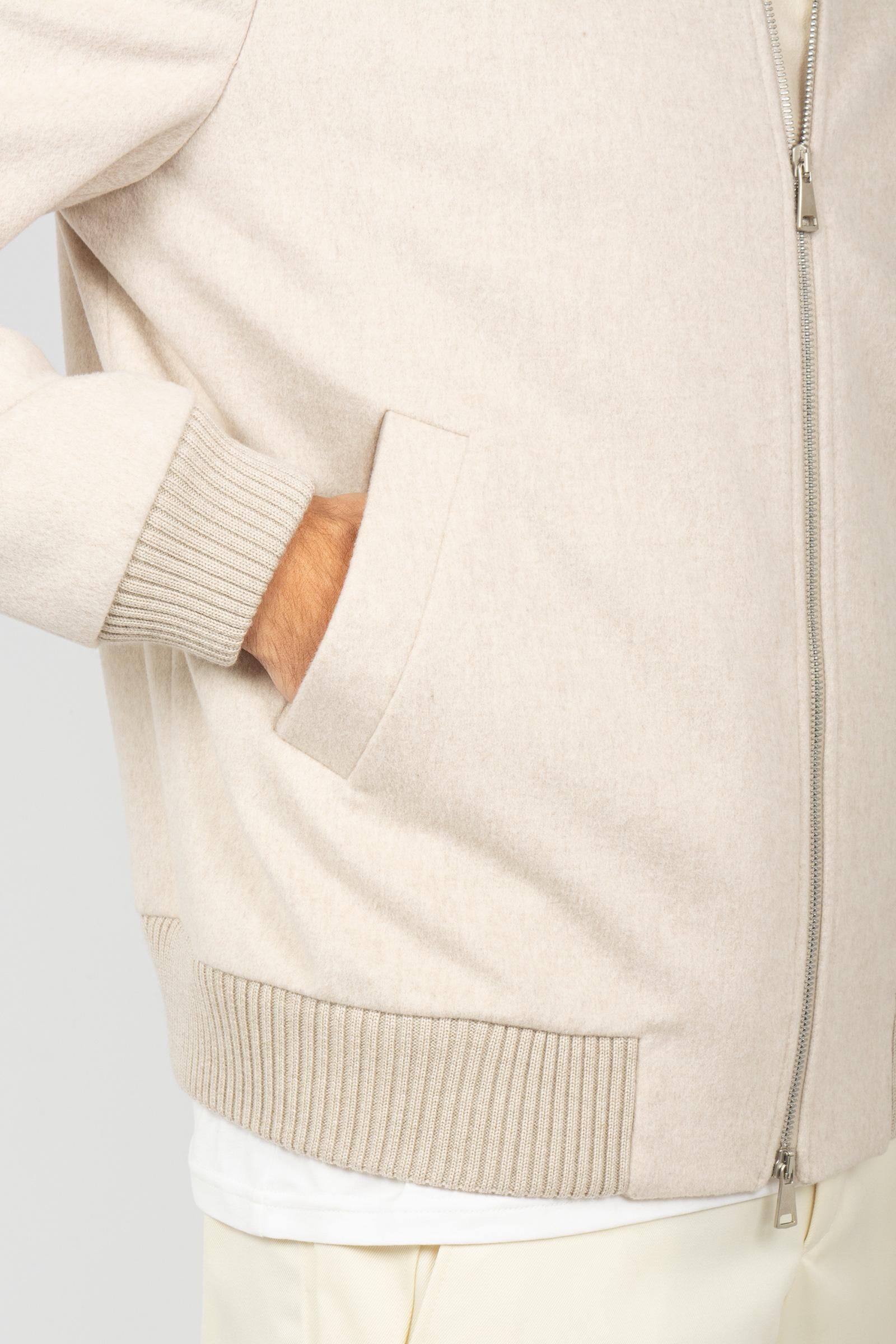 giacca con zip in lana vergine ' loro piana capolavoro' 8400865307 9380 TARDIA 