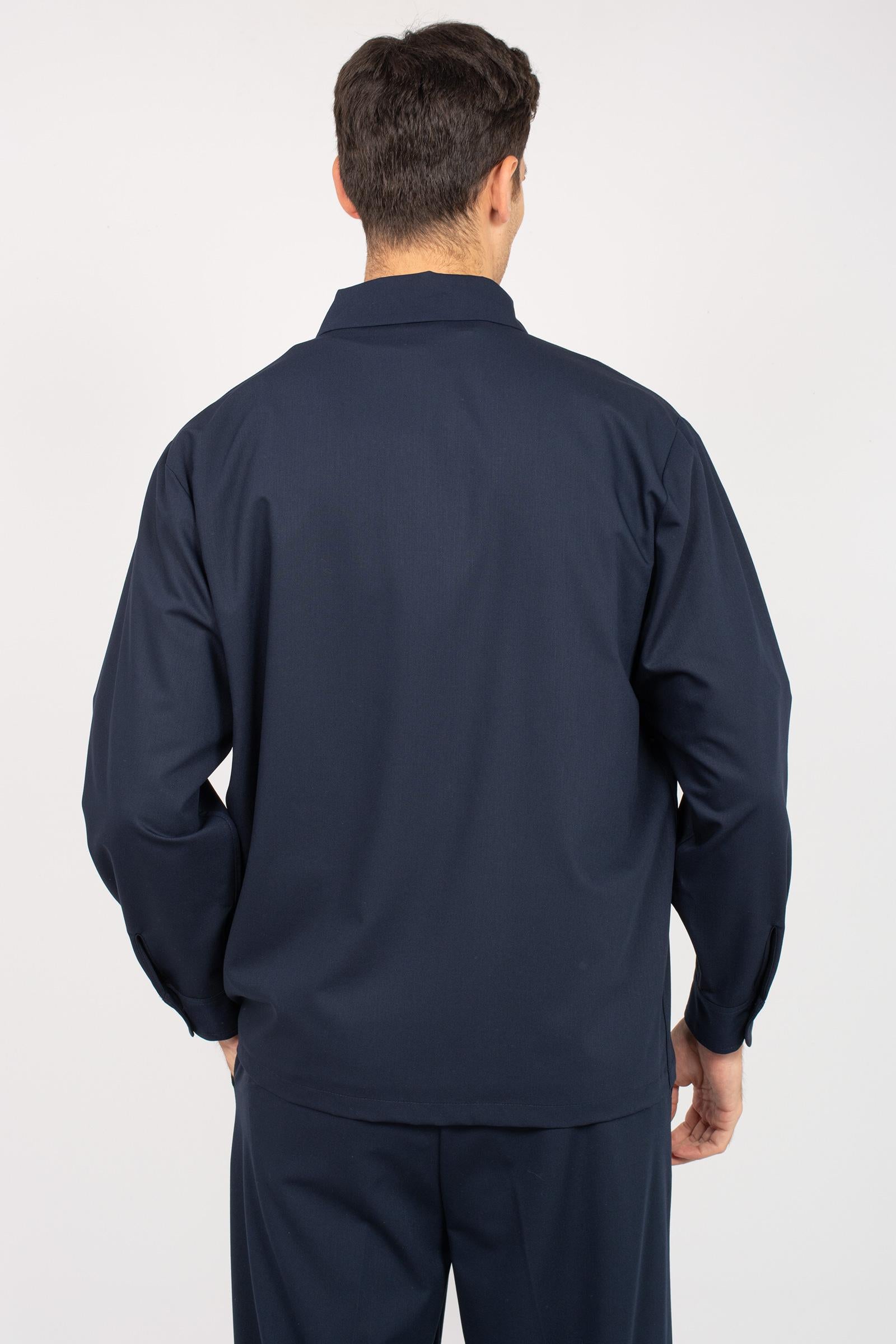giacca con zip 8163C492 BLU C93 
