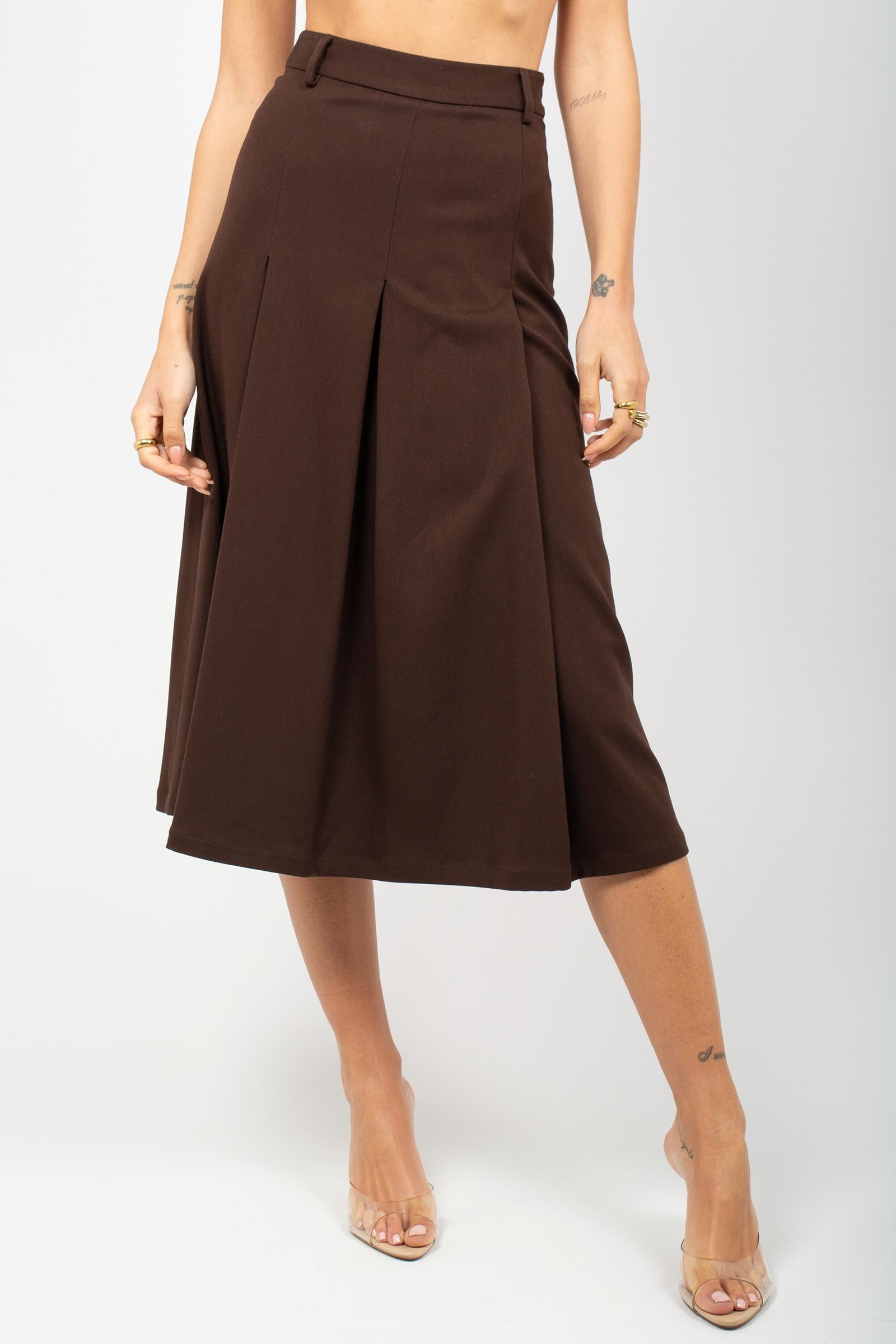 gonna con pieghe in misto viscosa F25PG15 V103 WEILI ZHENG 