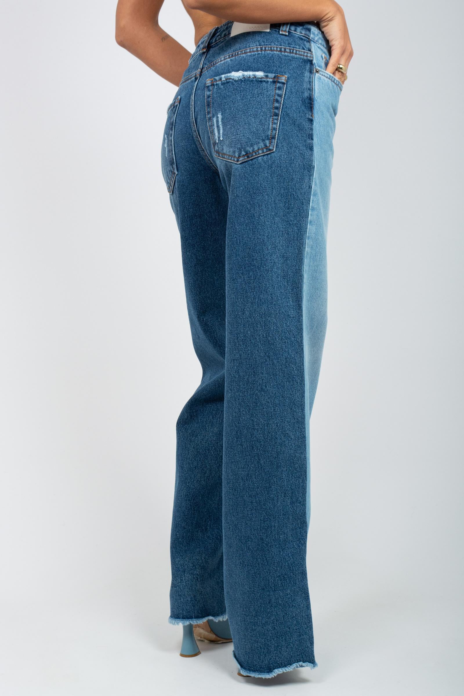 denim bicolore &#39;rovere&#39; ROVEREDDJ04 BLUCHIARO DOUUOD 