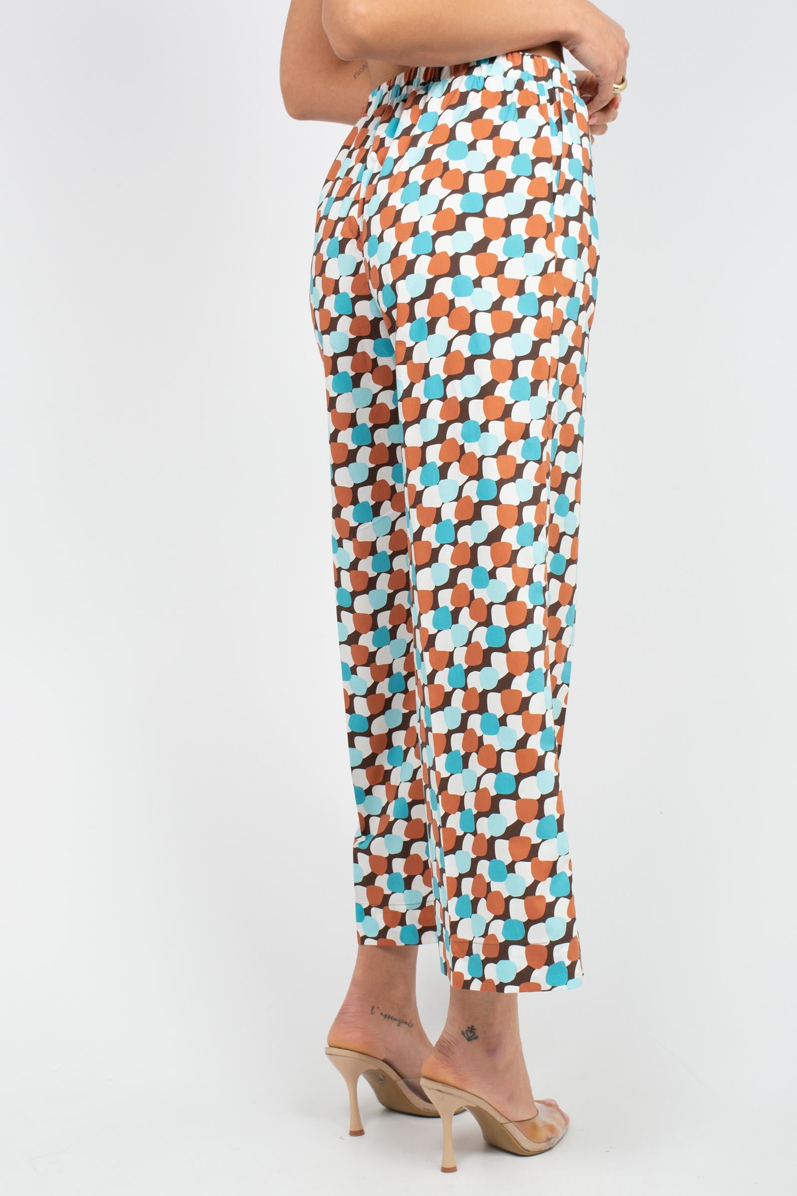 pantalone in cotone stampato 261M1312 MULTI MAIDA MILA 