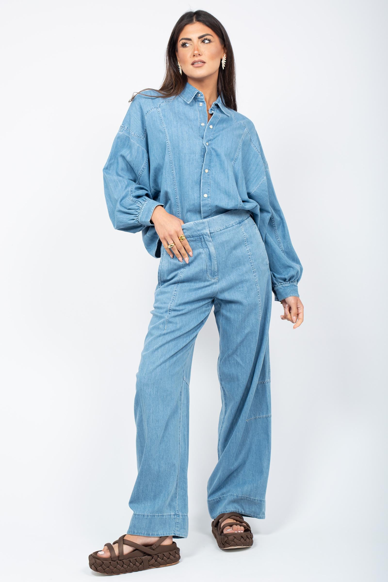 denim in misto cotone P25CPPAT0201 V0287 SIMONA CORSELLINI 