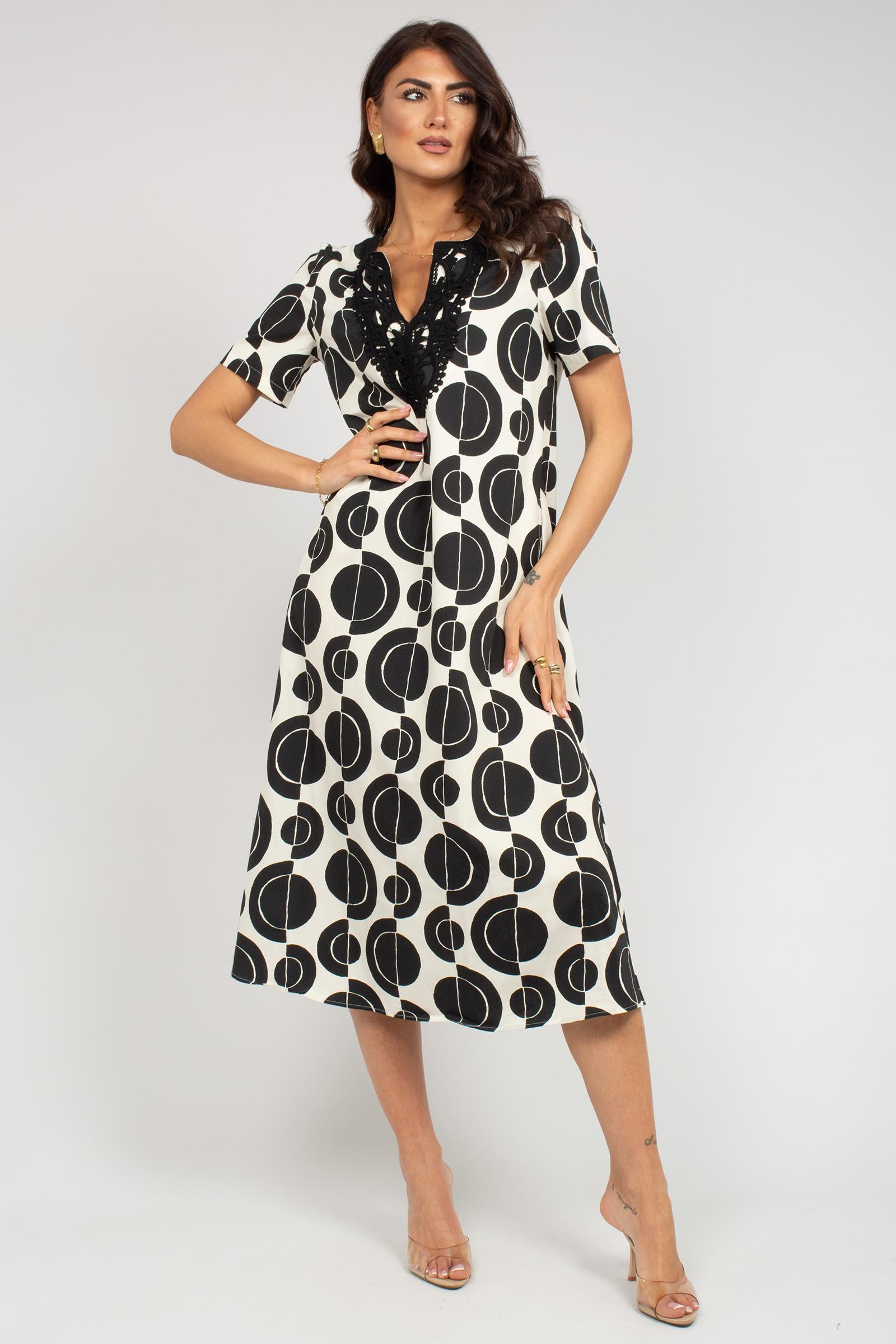 abito in cotone stampato 7003R005017N 01 DIANA GALLESI 