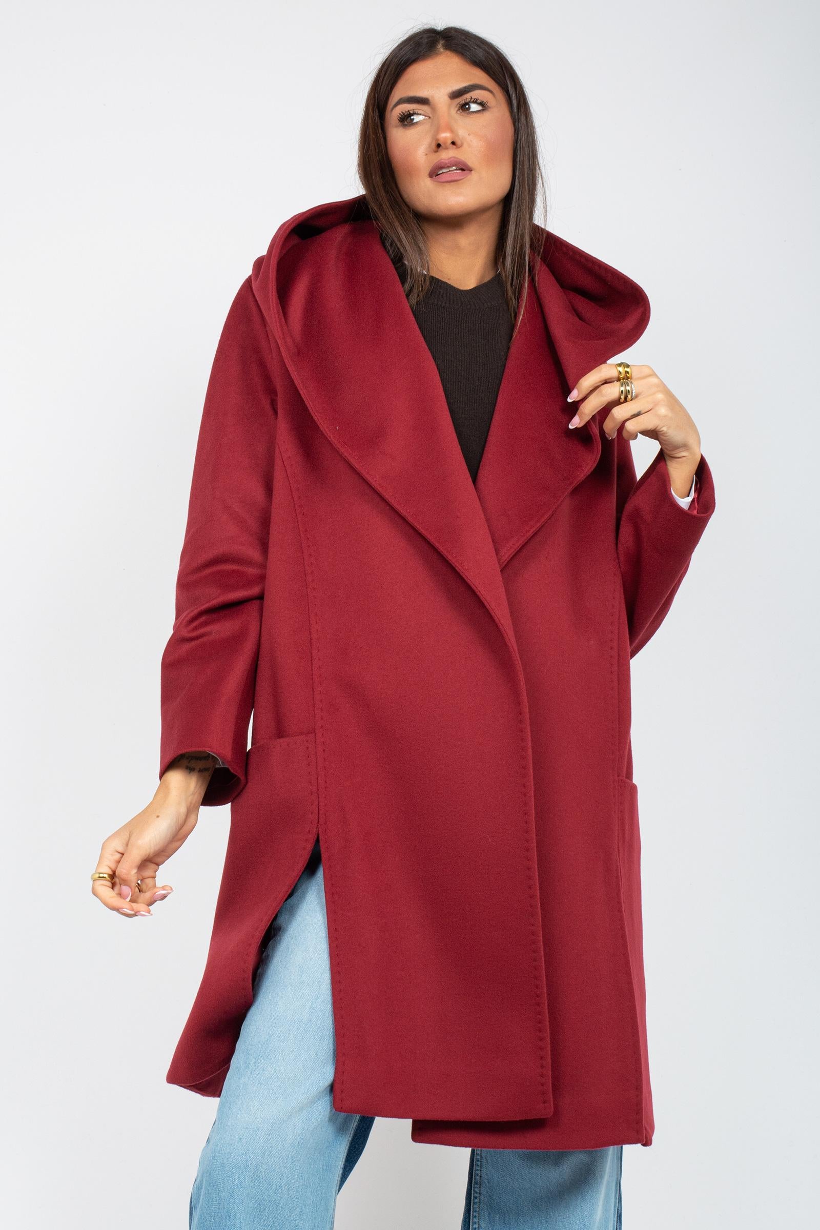 cappotto con cappuccio in lana e cashmere 3600364408 9057 TARDIA 