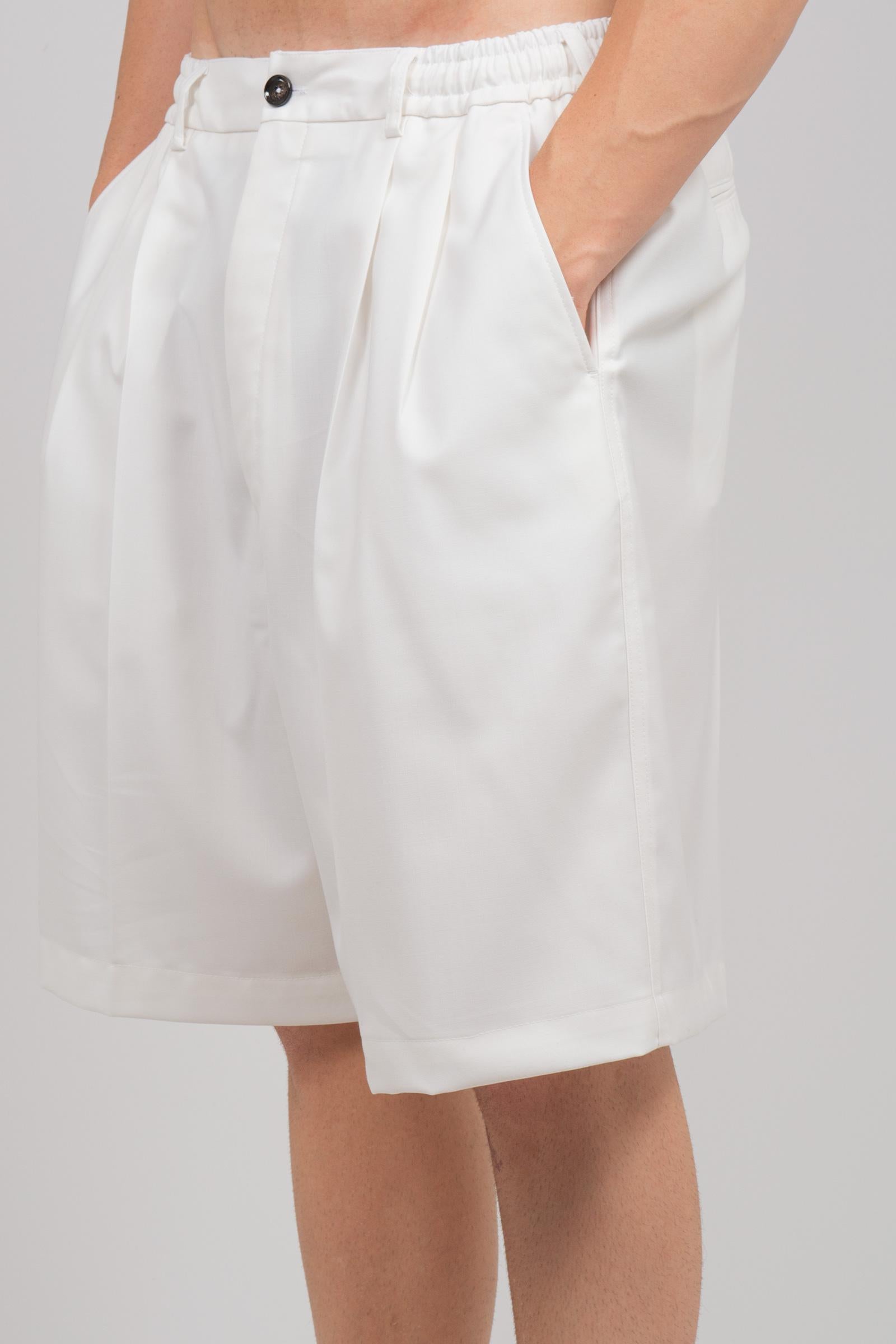 jogger corto in misto cotone 'ryo' RYOSMP26 BIANCO BE ABLE 