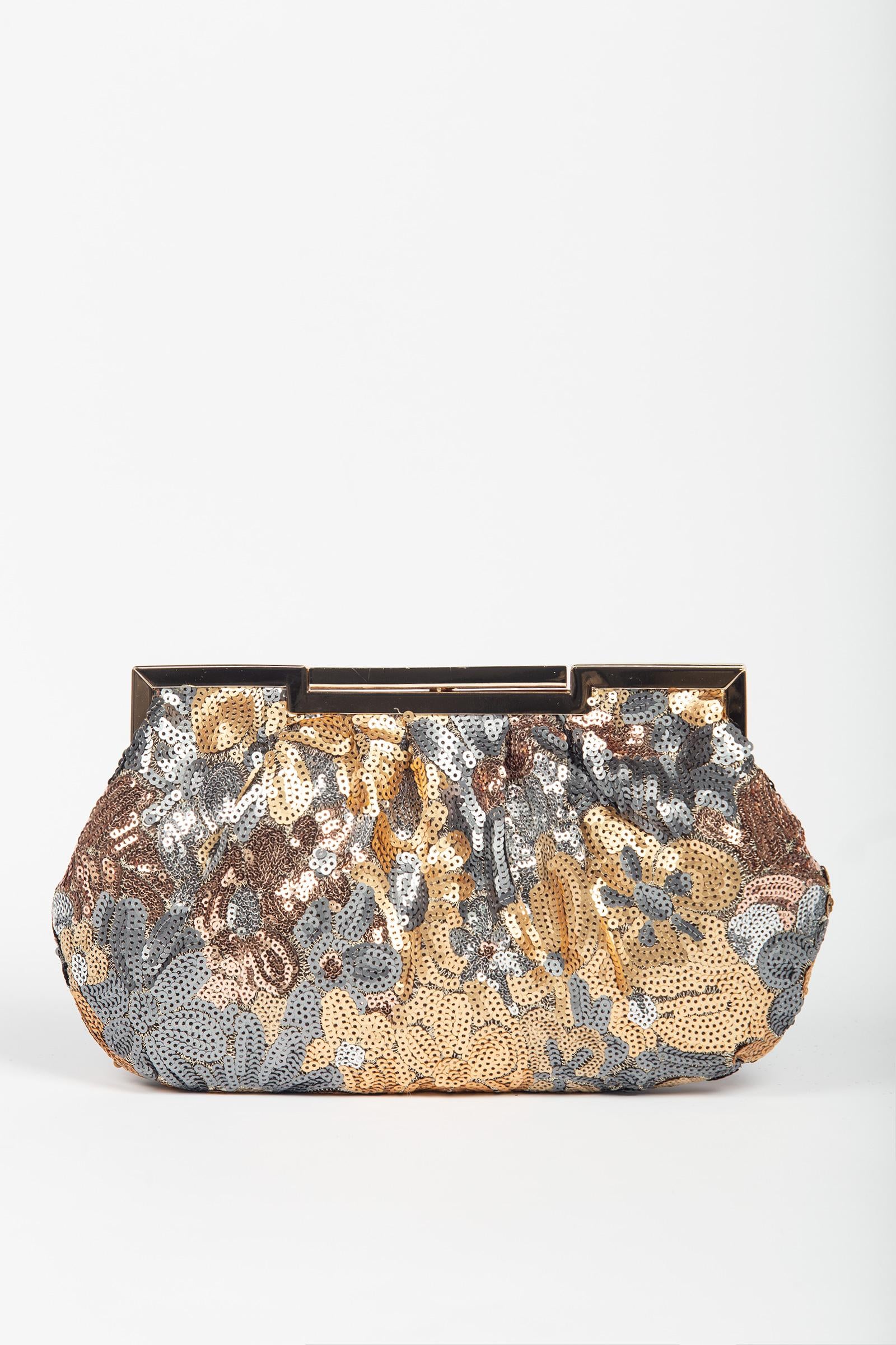 clutch morbida in pailettes ACA557 DORE ANNA CECERE 