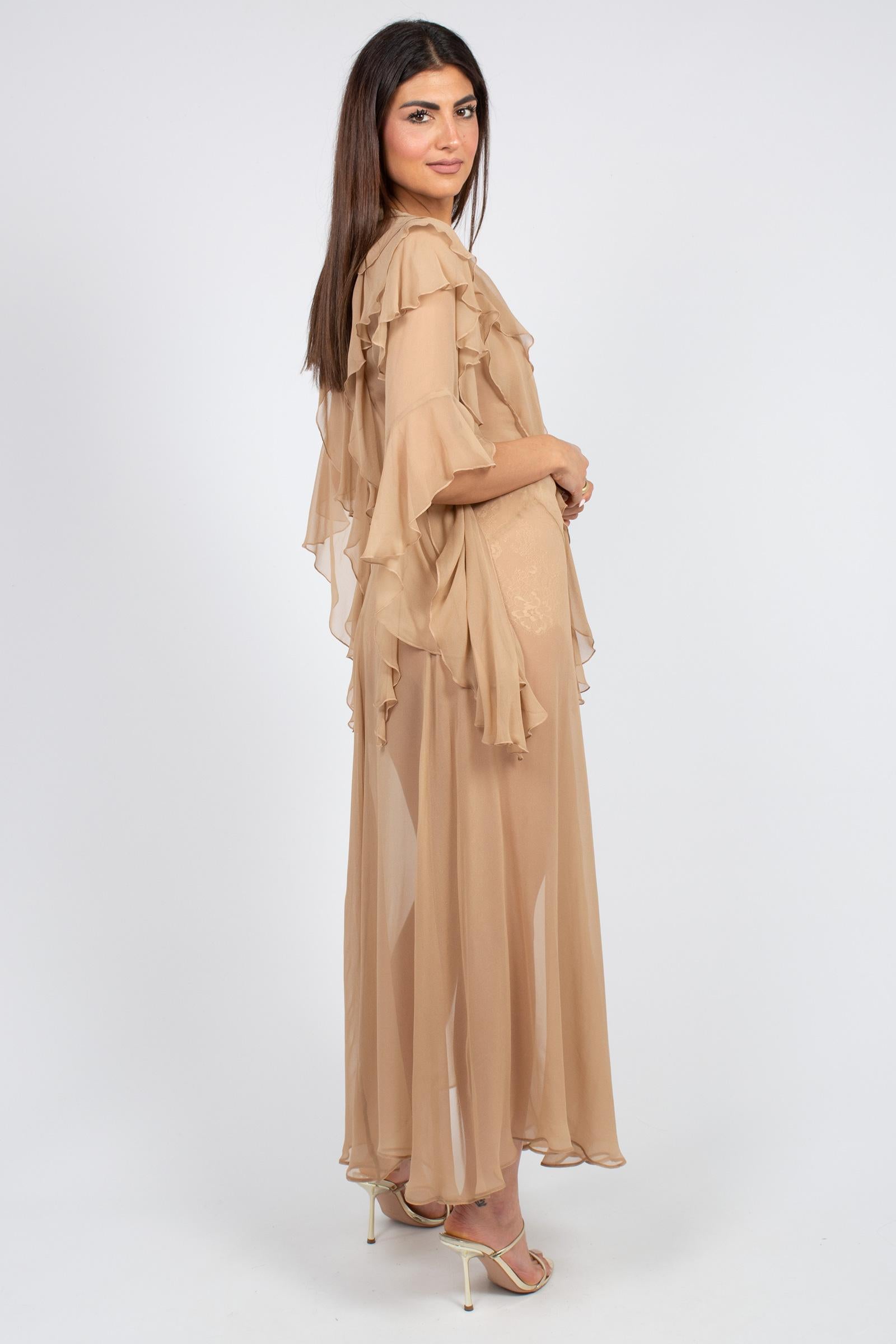 abito in chiffon di seta 'ninfa' P6SU05 E35 ERIKA CAVALLINI 