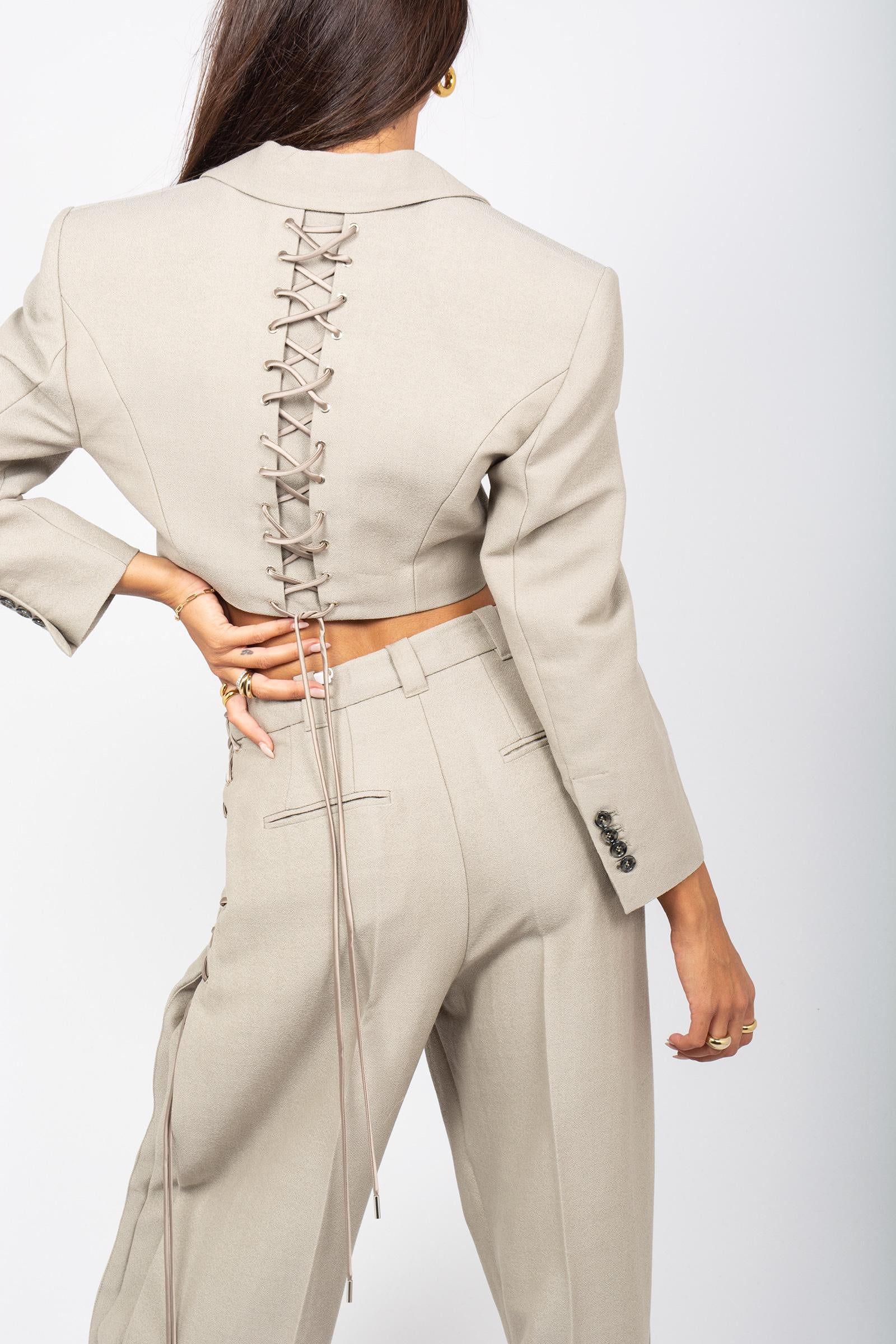giacca cropped con stringhe 'corto' CORTO 001 STELLA MAXWELL X MARELLA 