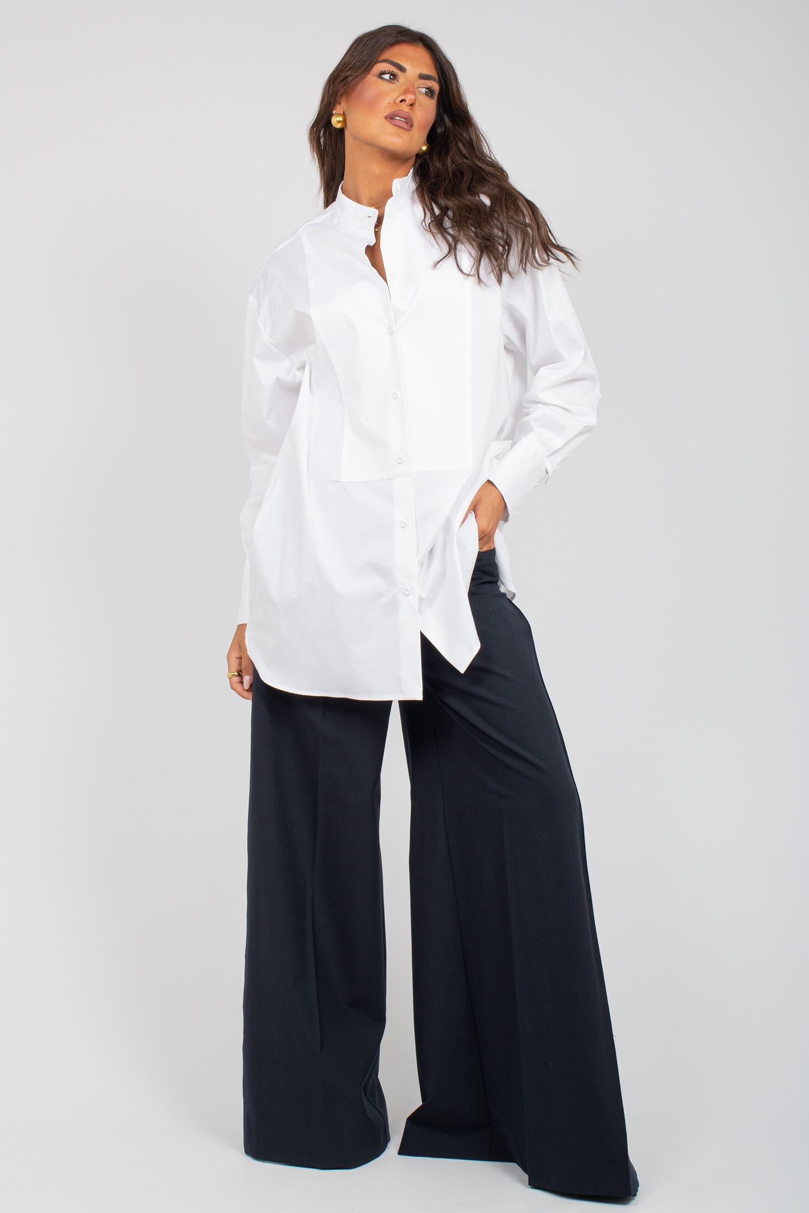 camicia lunga in cotone 'jesusa' S5WK05 A01 SEMICOUTURE 