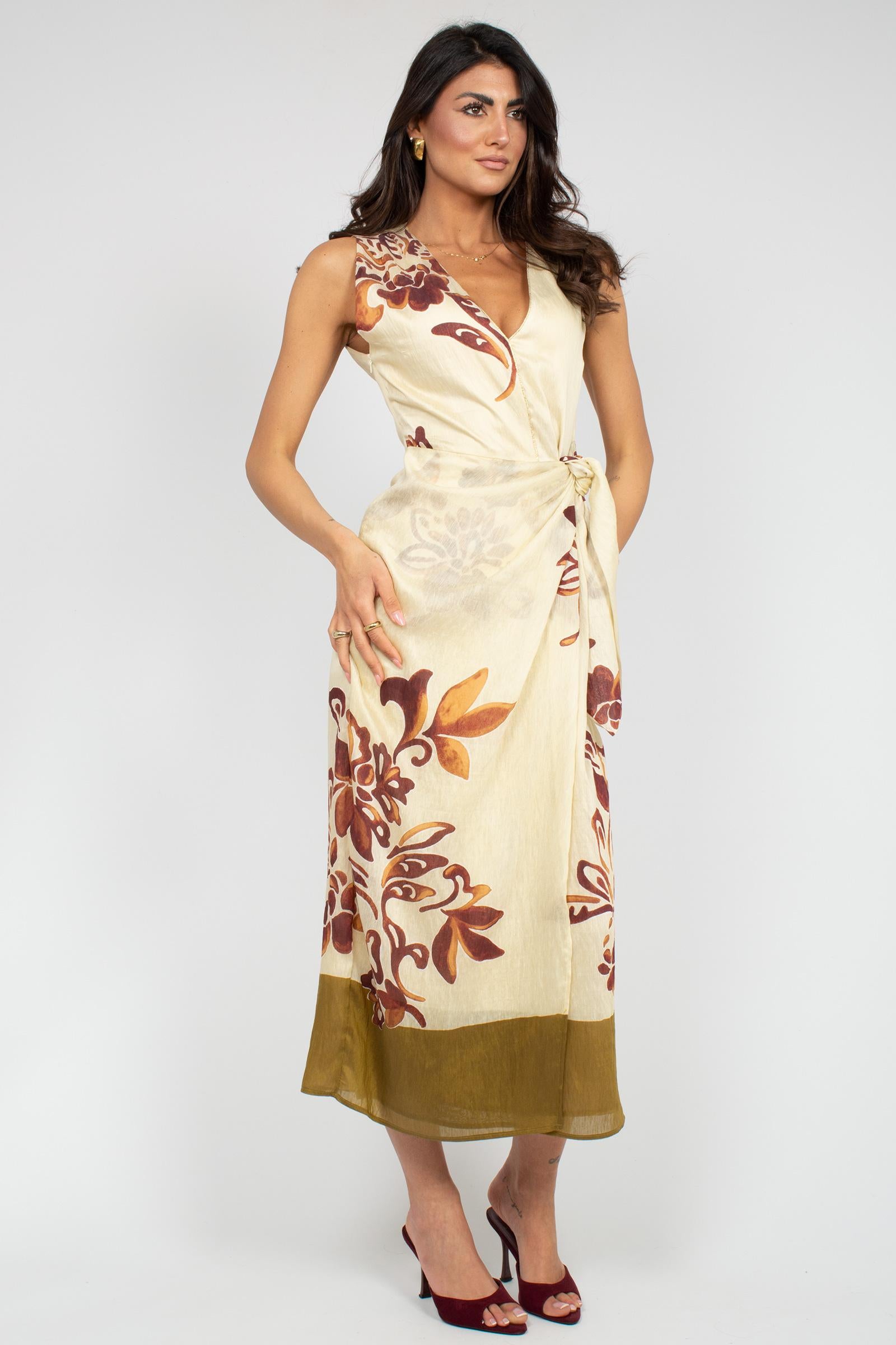 abito lungo con fantasia VALIMA393 1375 HANAMI D'OR 