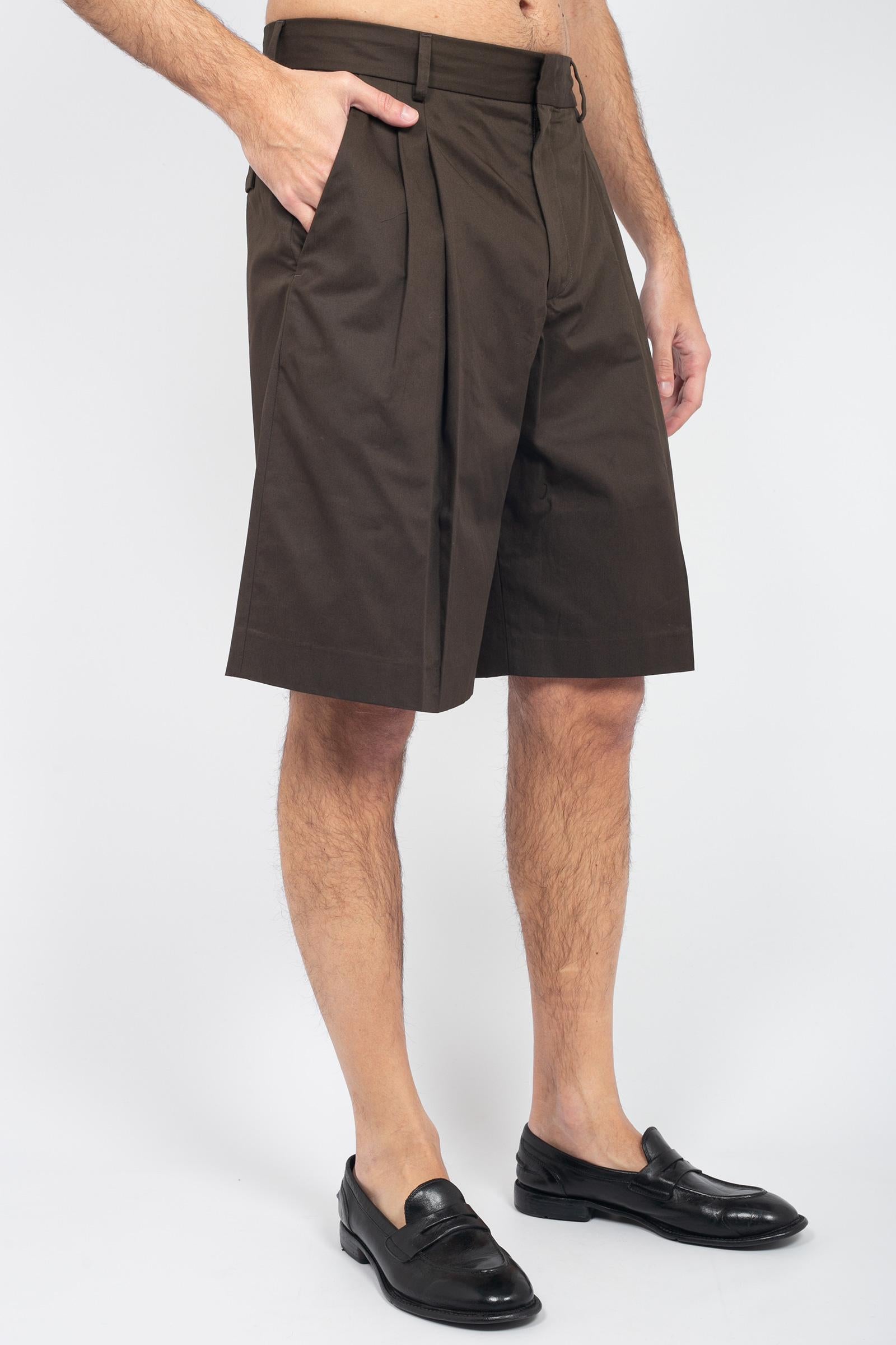 bermuda con pince in cotone RB56148 08 ROBERTO COLLINA 