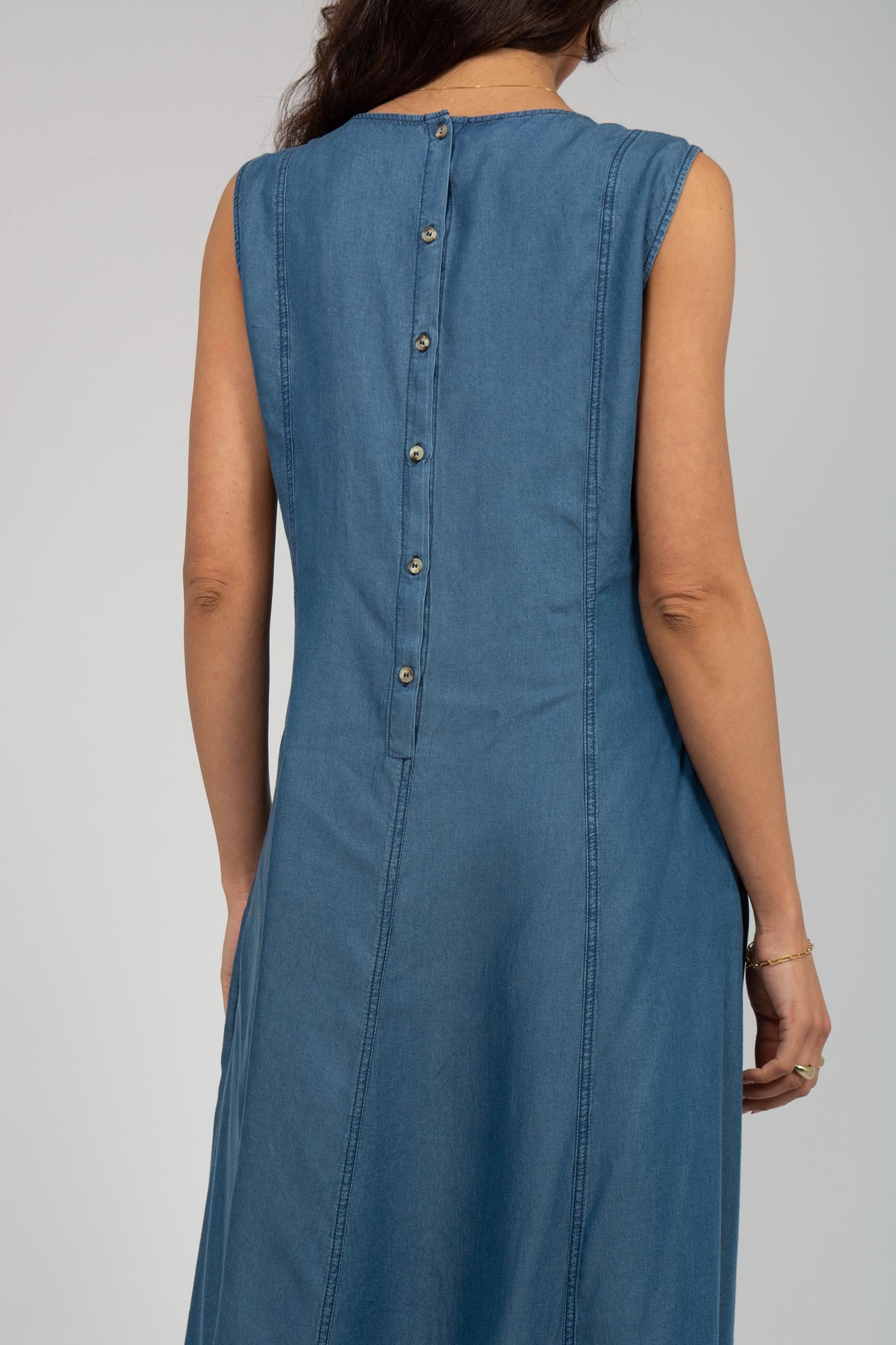 abito in lyocell effetto denim 7032R004897N 34 DIANA GALLESI 