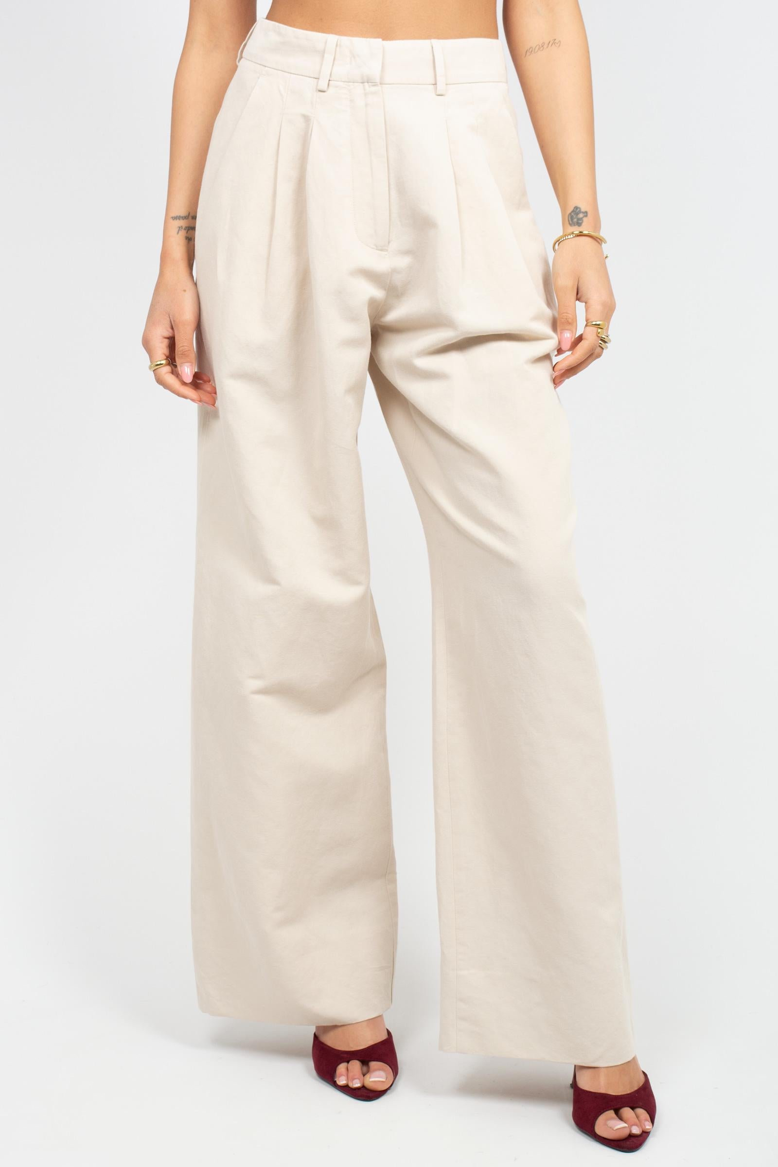 pantalone in lino e cotone 'frankie' CDVLFKZ00STD PU38L0015 PT TORINO 