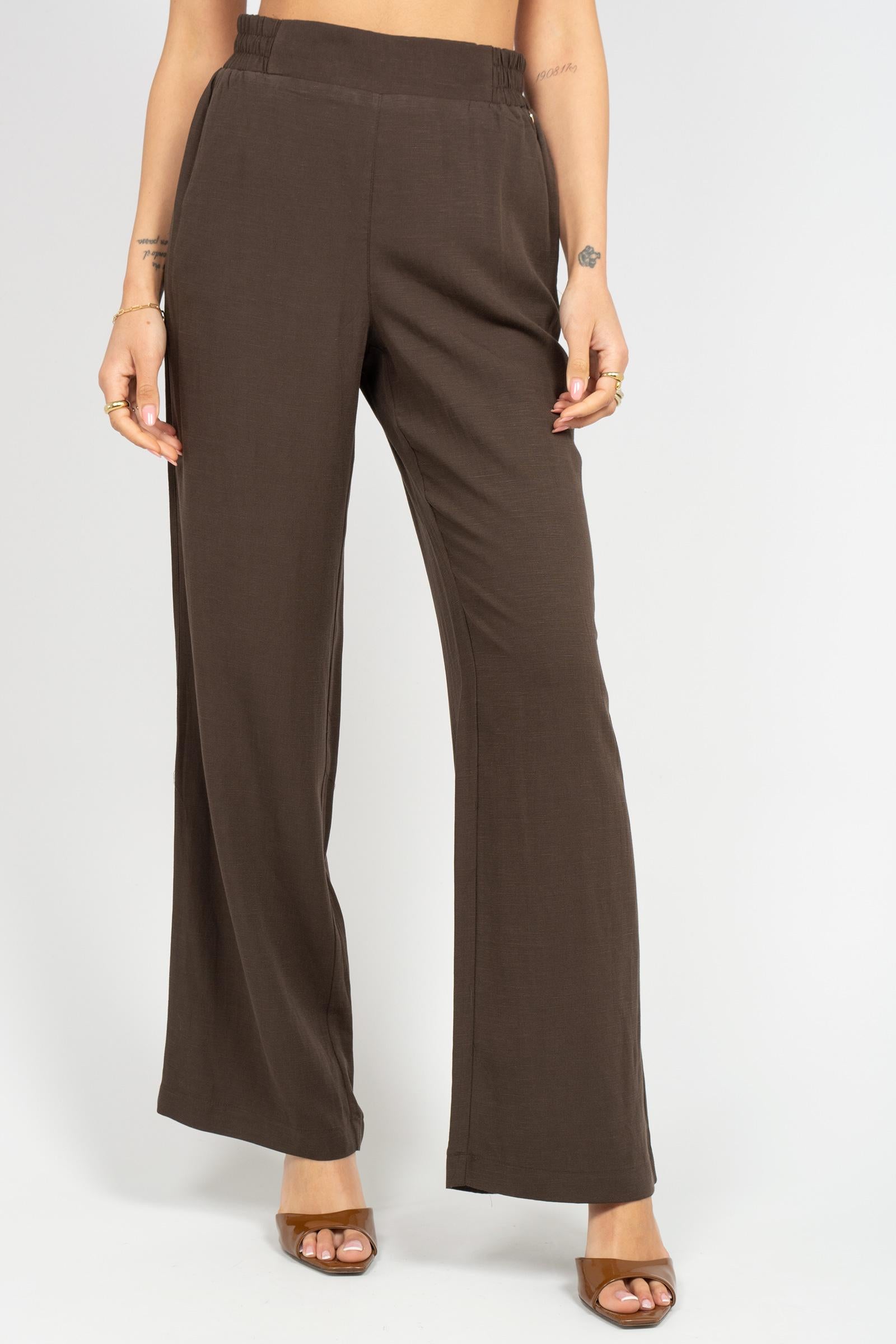 pantalone in misto viscosa e lino P004R008917N 22 DIANA GALLESI 