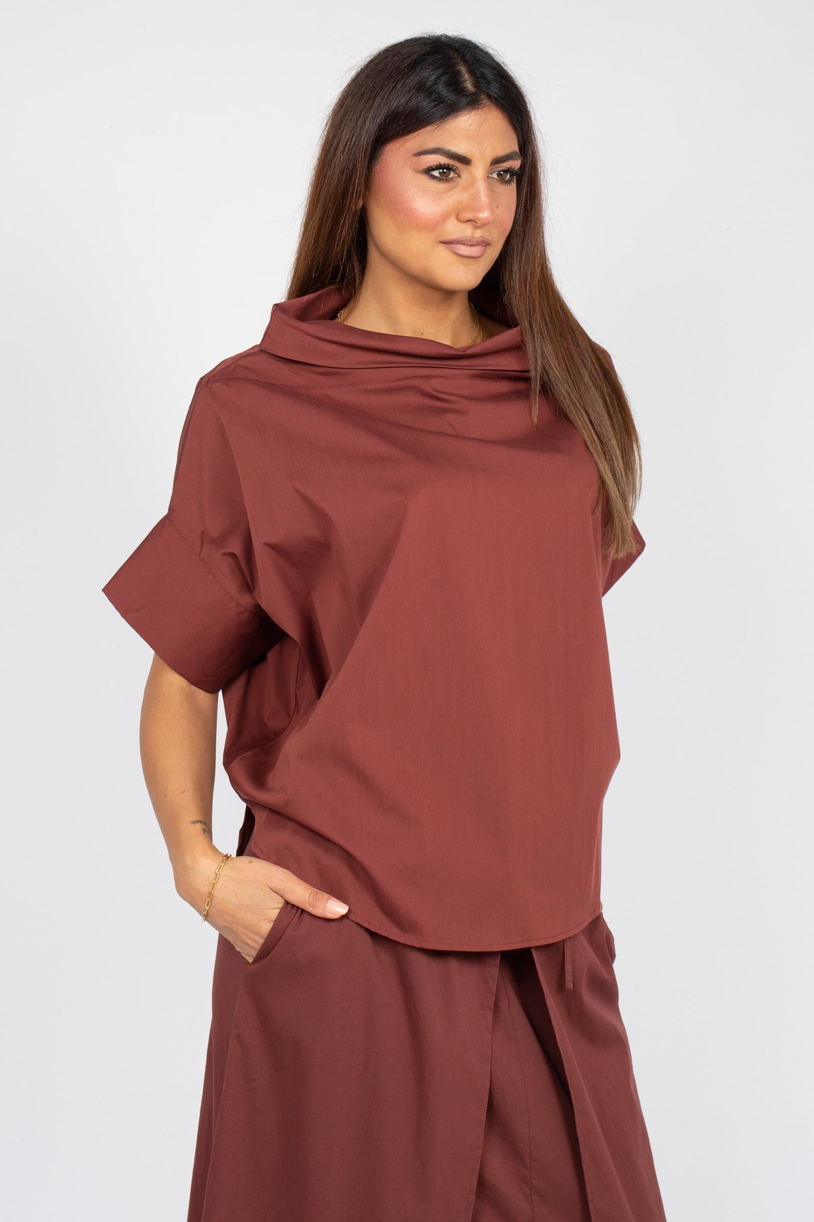 blusa in misto cotone stretch SS1068128 217 ANNA SERAVALLI 
