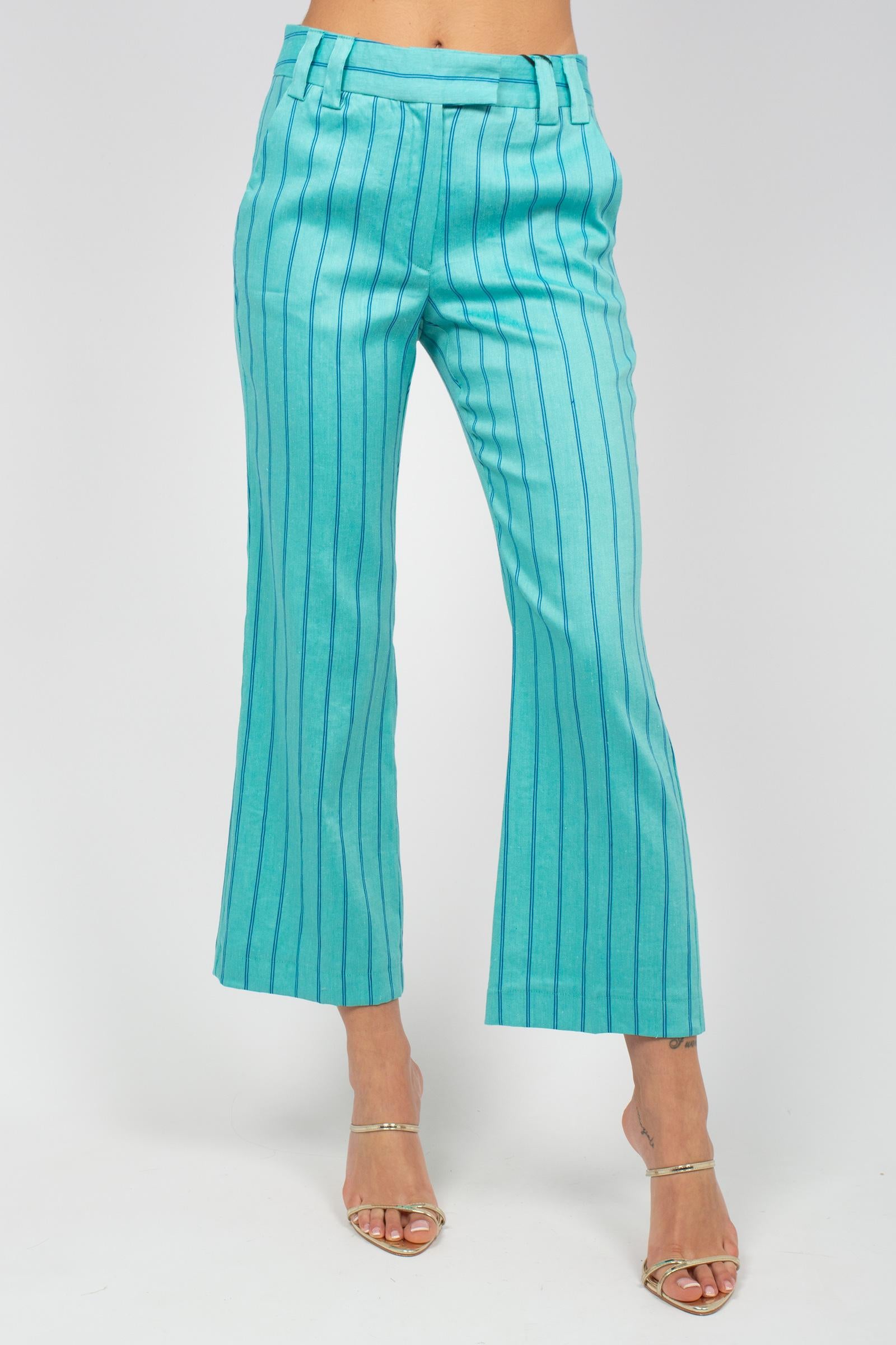 pantalone a righe in lino 'febo' FEBO 002 MARELLA 