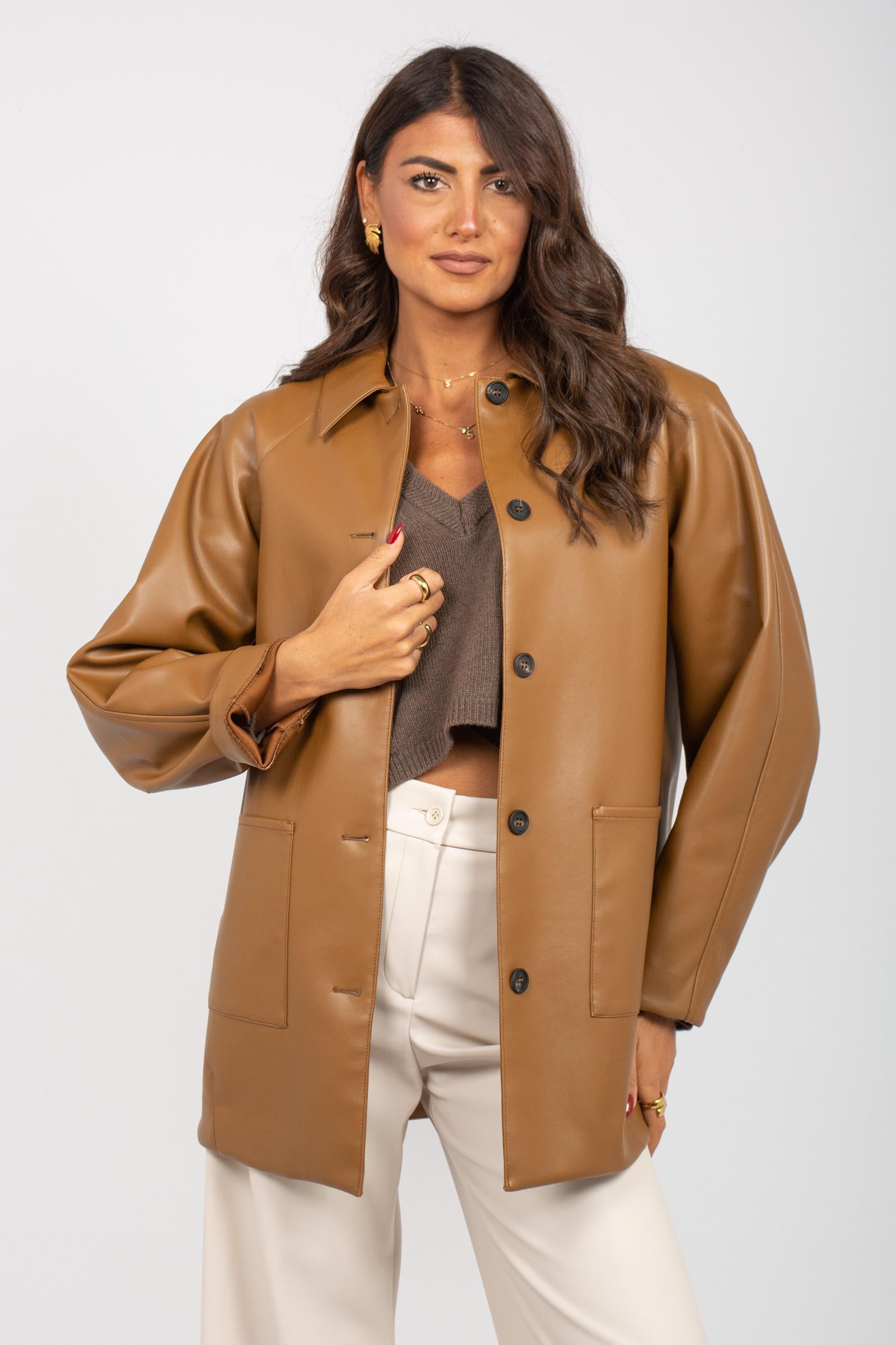 Giacca in ecopelle 'fuoco' 2526916067000 003 MM - MAX MARA 
