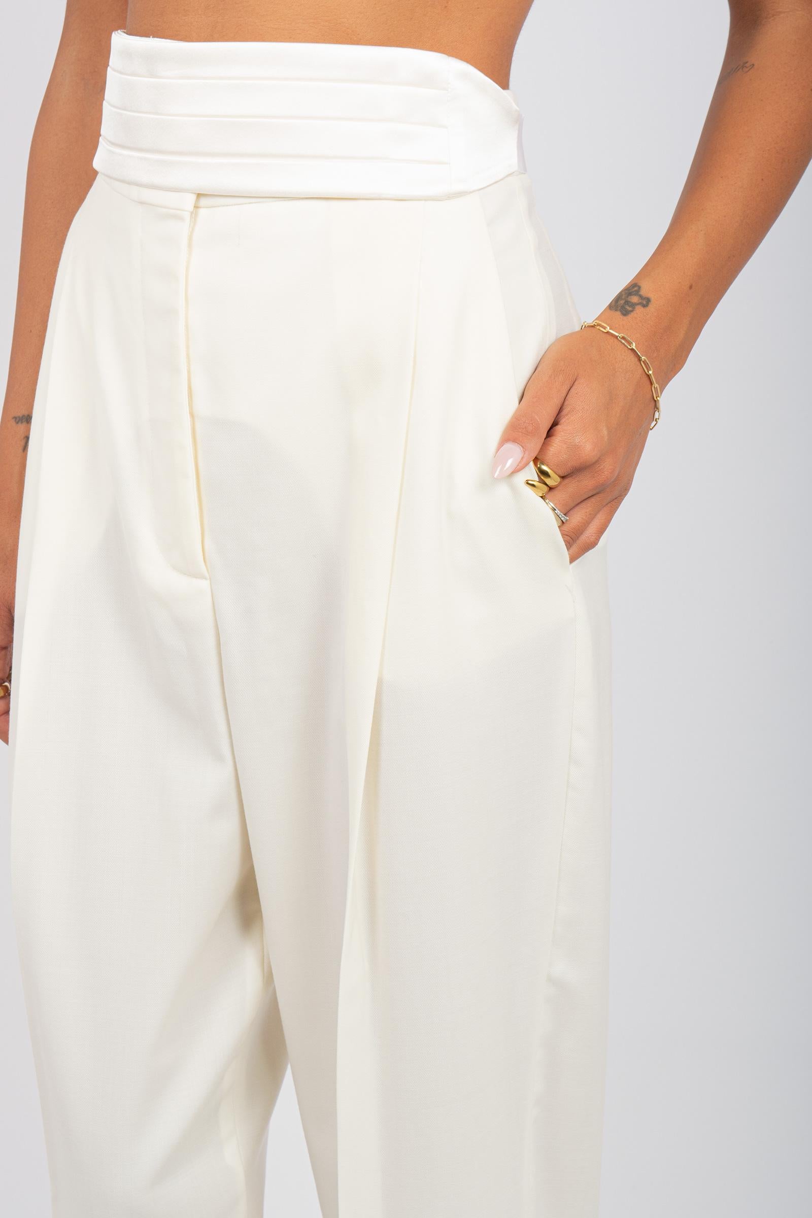 pantalone in fresco lana 'salome' E5WH05 A07 ERIKA CAVALLINI 