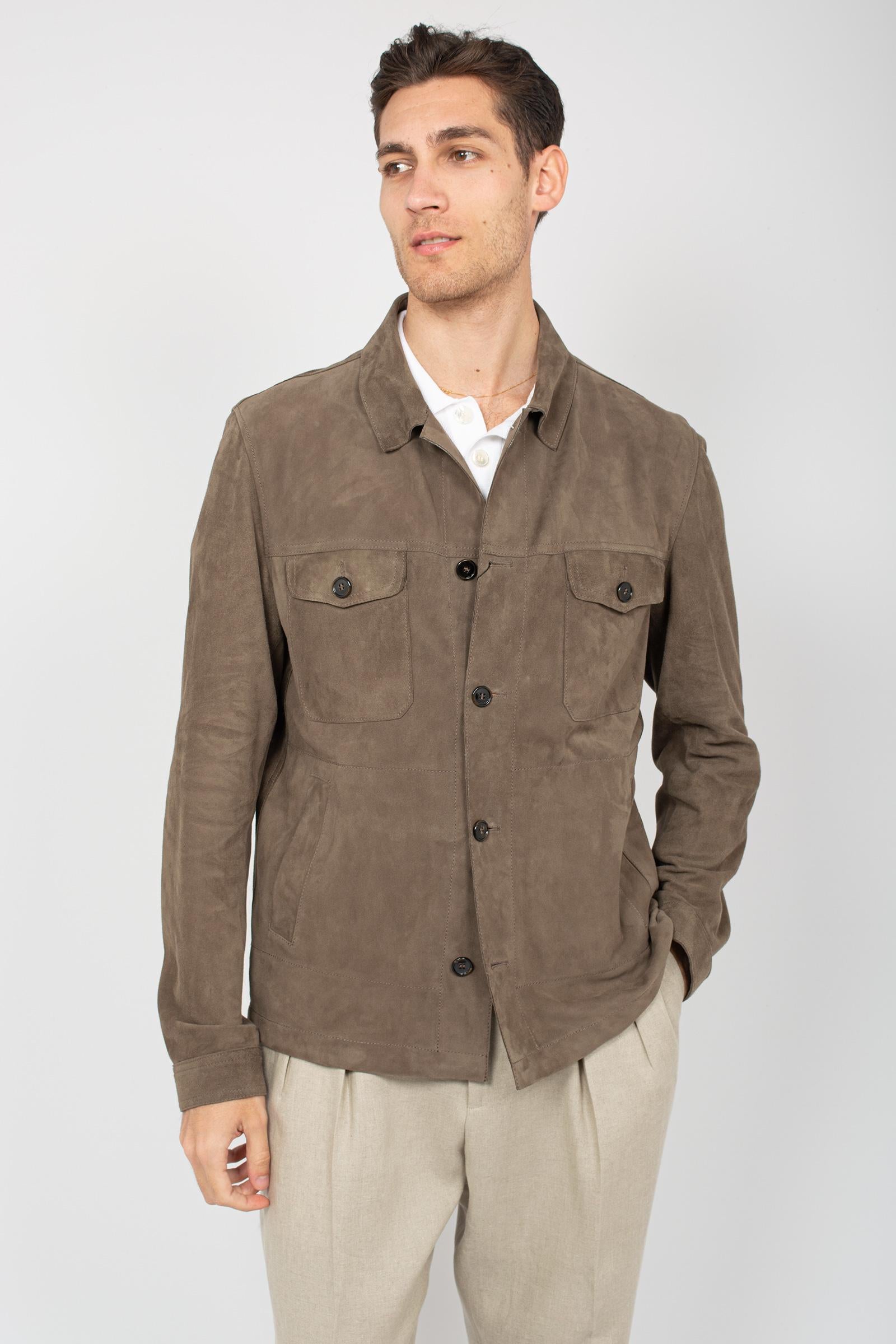 giacca in suede 30001526SUEDE SLATEGREY HCR 