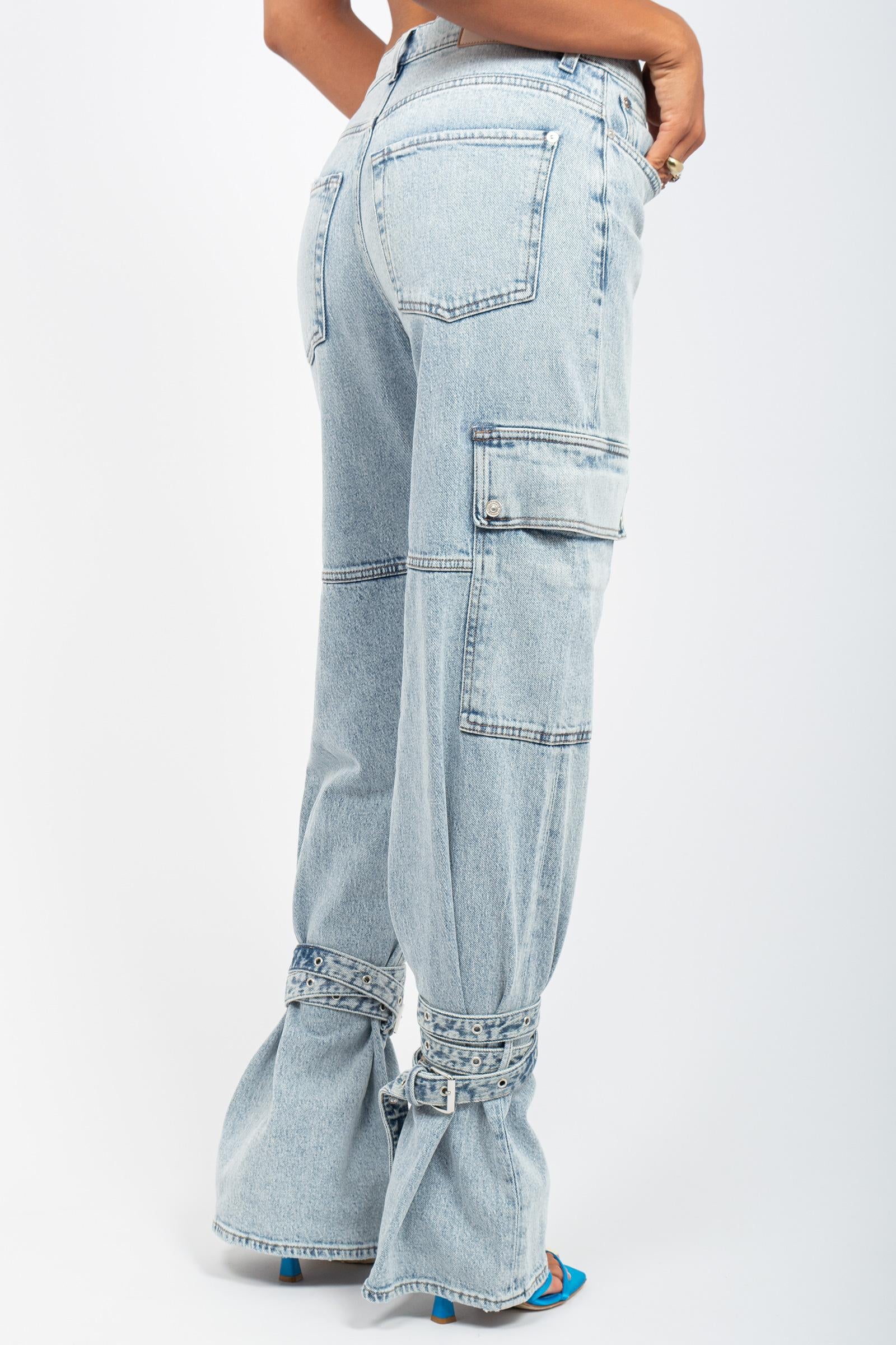 Denim cargo 'the belted' JSCCC100 ARCTICLIGHTBLU 7 FOR ALL MANKIND 