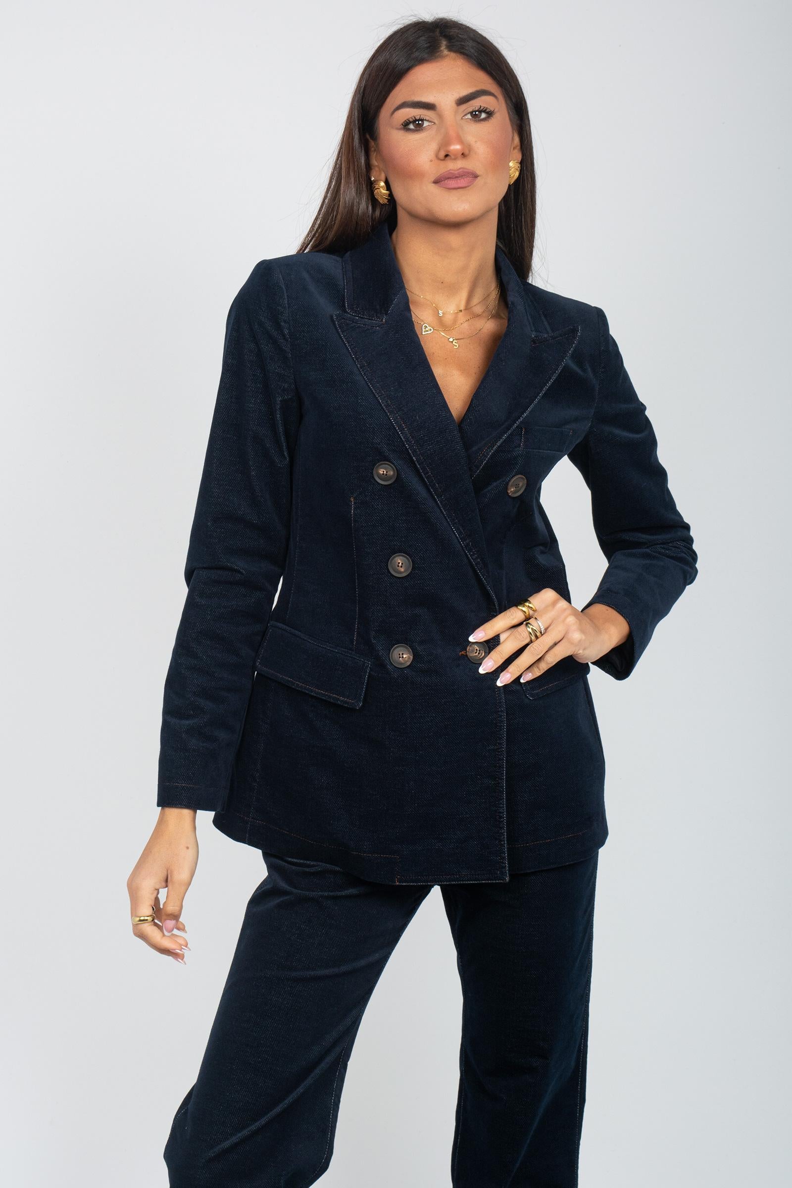 giacca in denim di velluto 61904 22 D.EXTERIOR 