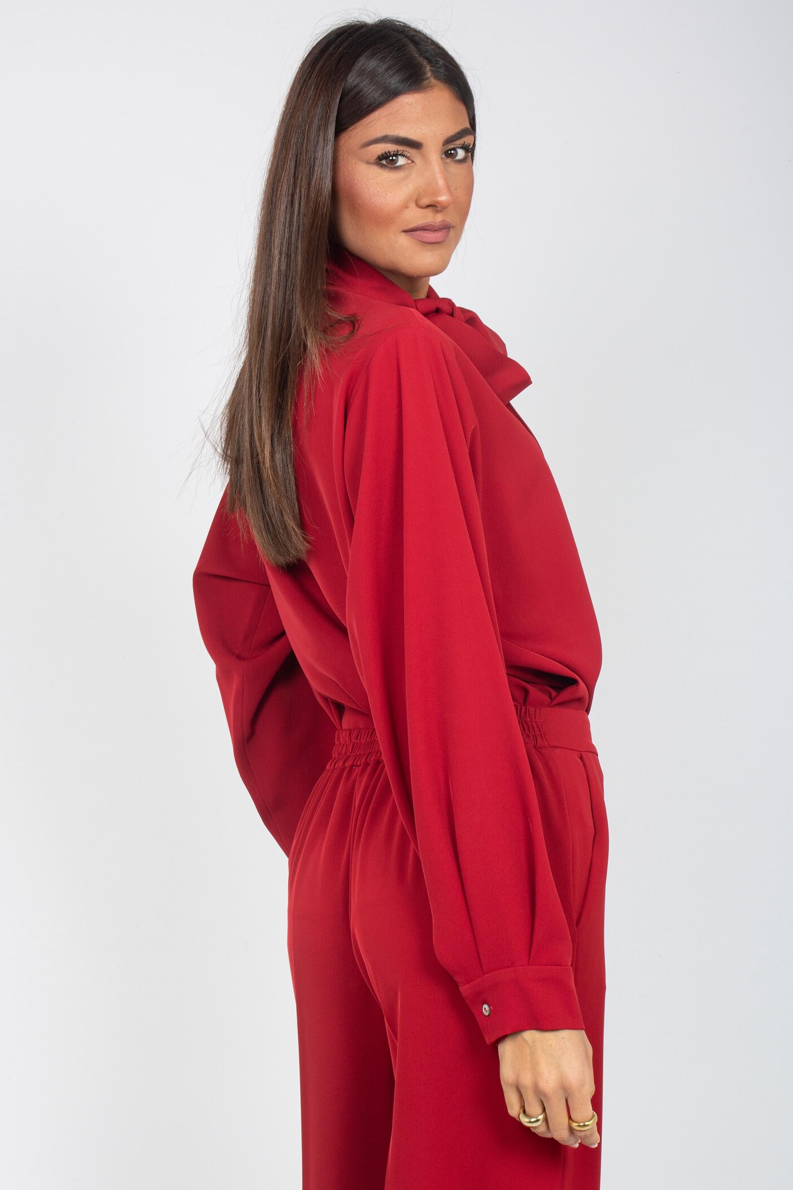 camicia con sciarpa staccabile &#39;antimonio&#39; ANTIMONIODD07 BLOCCATO DOUUOD 