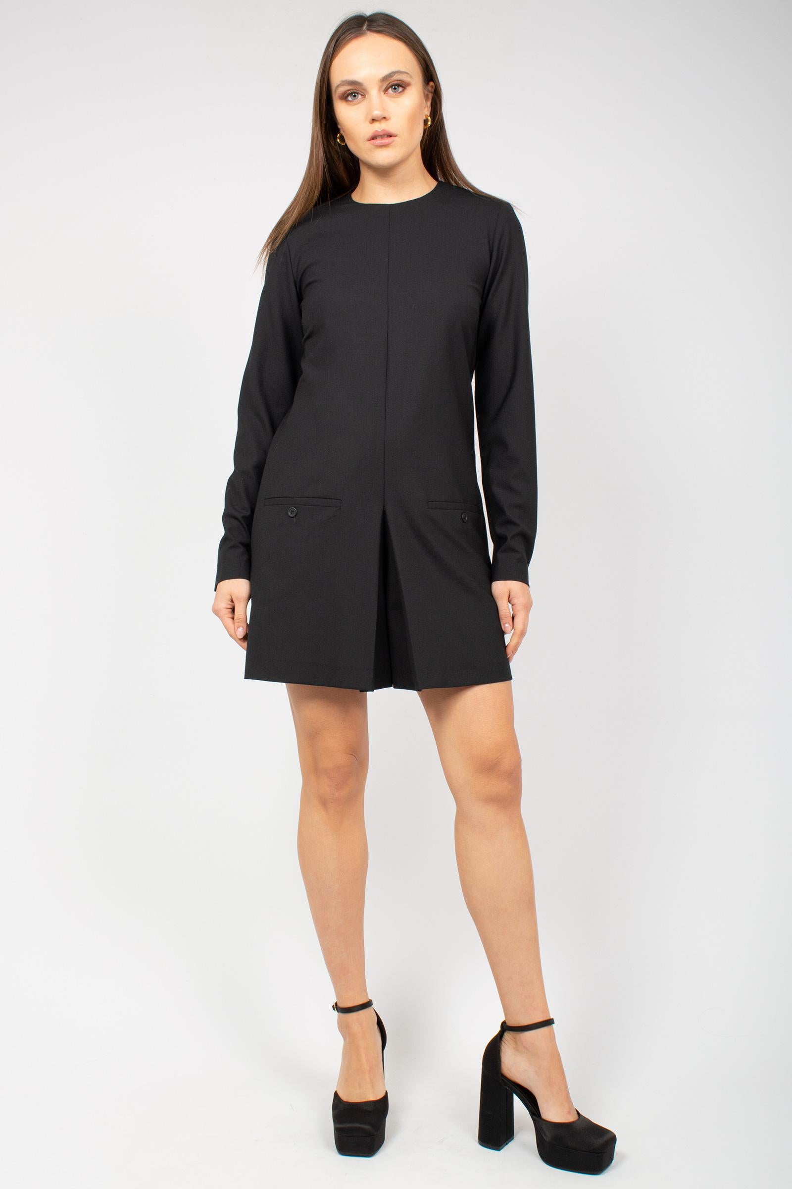 tuta corta in fresco lana 'isa' Y5WI07 Y69 SEMICOUTURE 