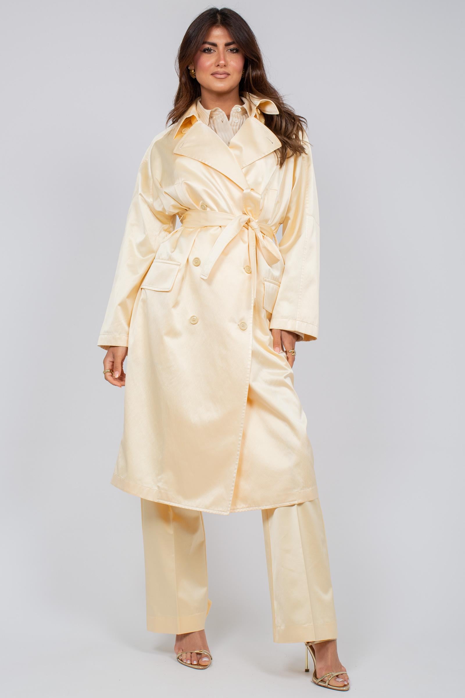 trench in misto cotone lucido LC318W05 500 DRUMOHR 
