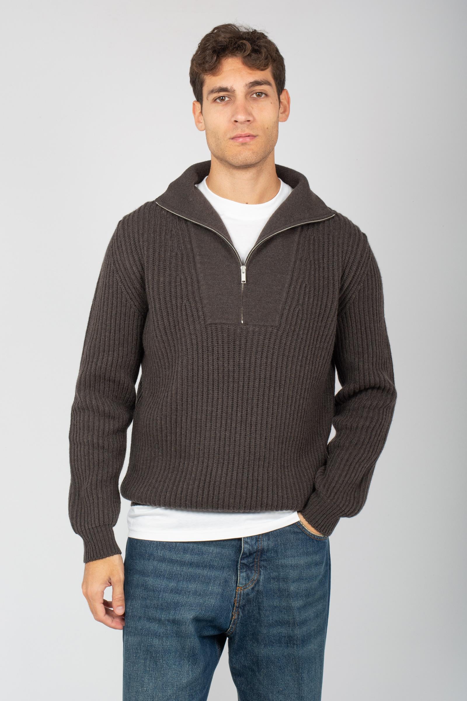 mezzo collo con zip in misto lana e cashmere TL4SPZ010ICH 44MG0190 PT TORINO 