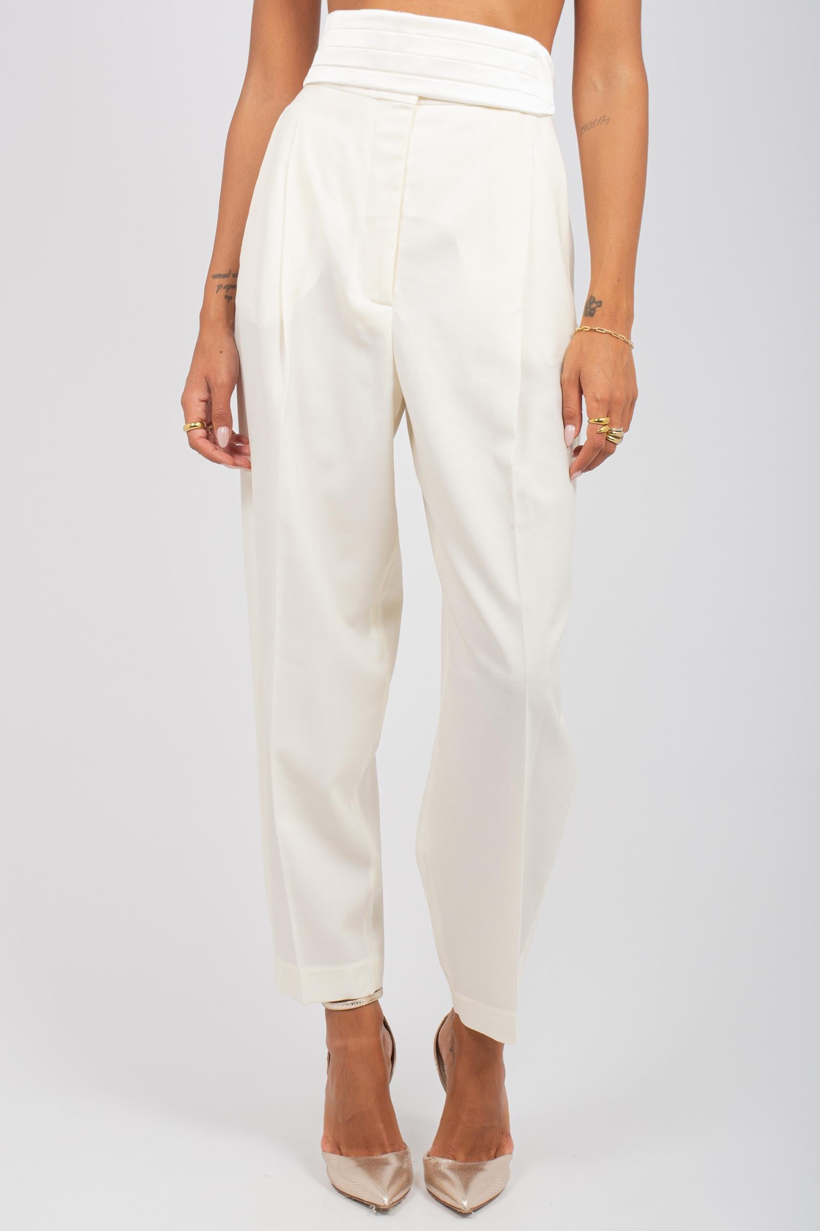 pantalone in fresco lana 'salome' E5WH05 A07 ERIKA CAVALLINI 