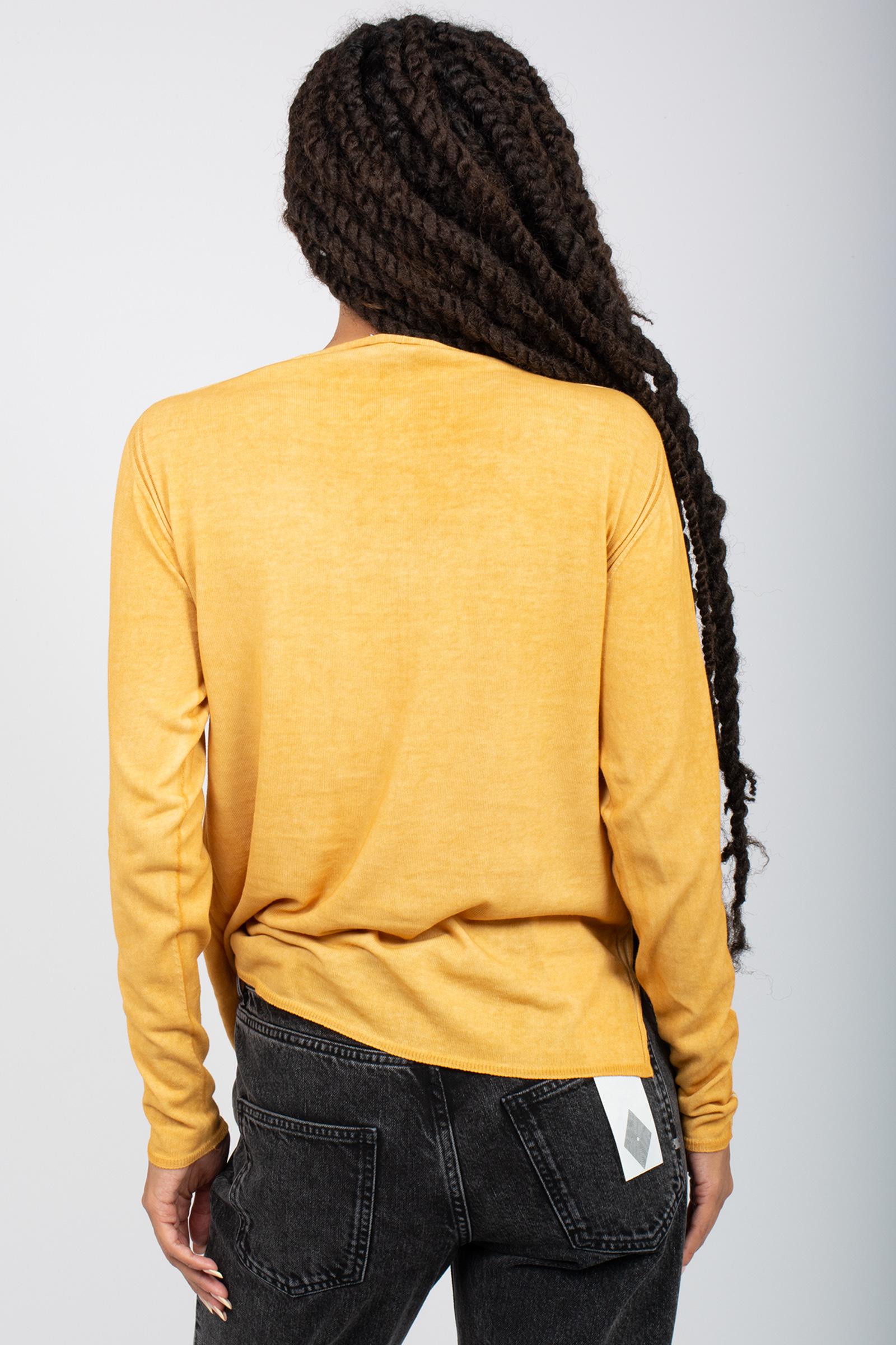 scollo v in cotone washed S2089P02 210 ANNA SERAVALLI 