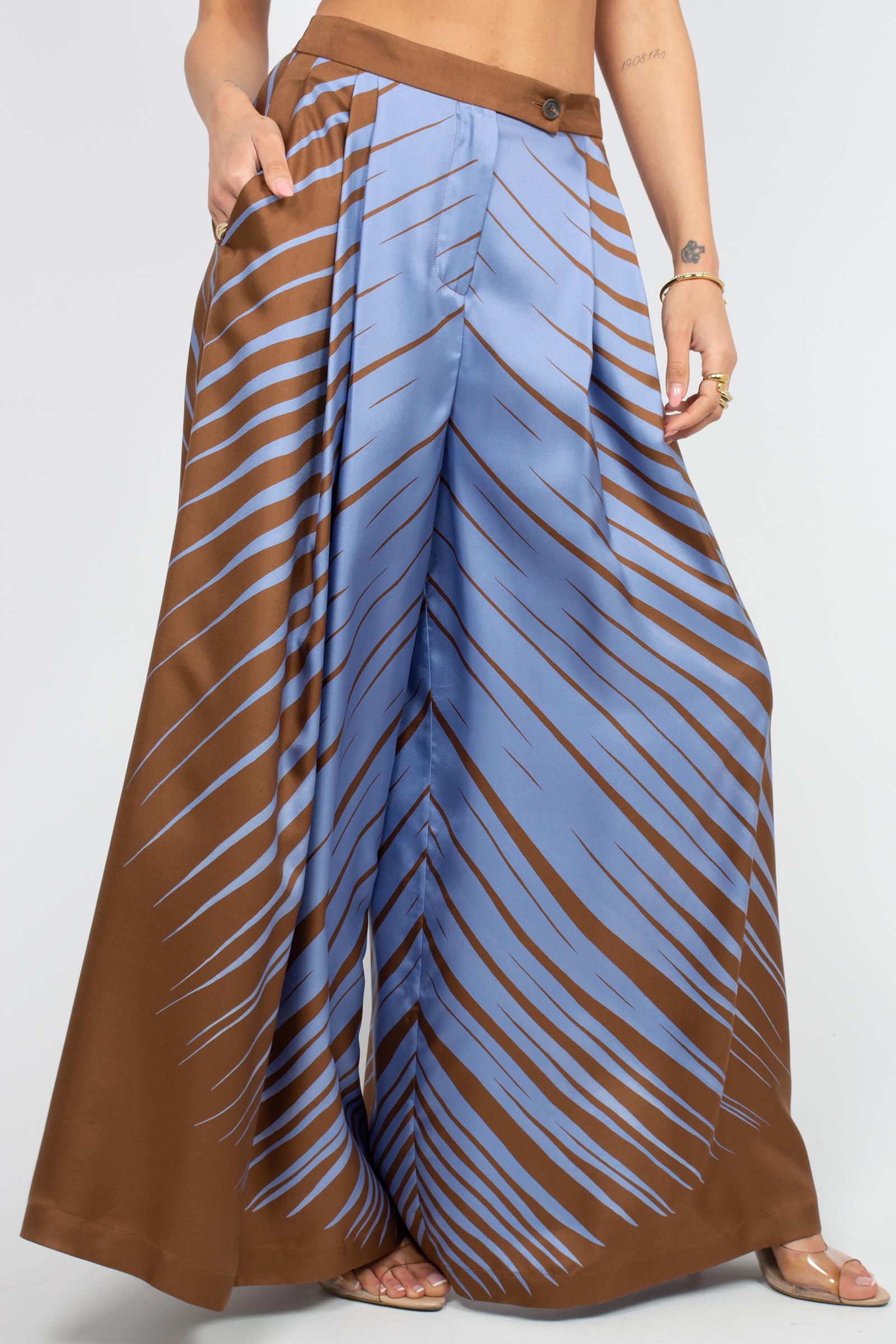 pantalone in seta stampata 26SMCP25826SSE229 68304 MAISON COGO 
